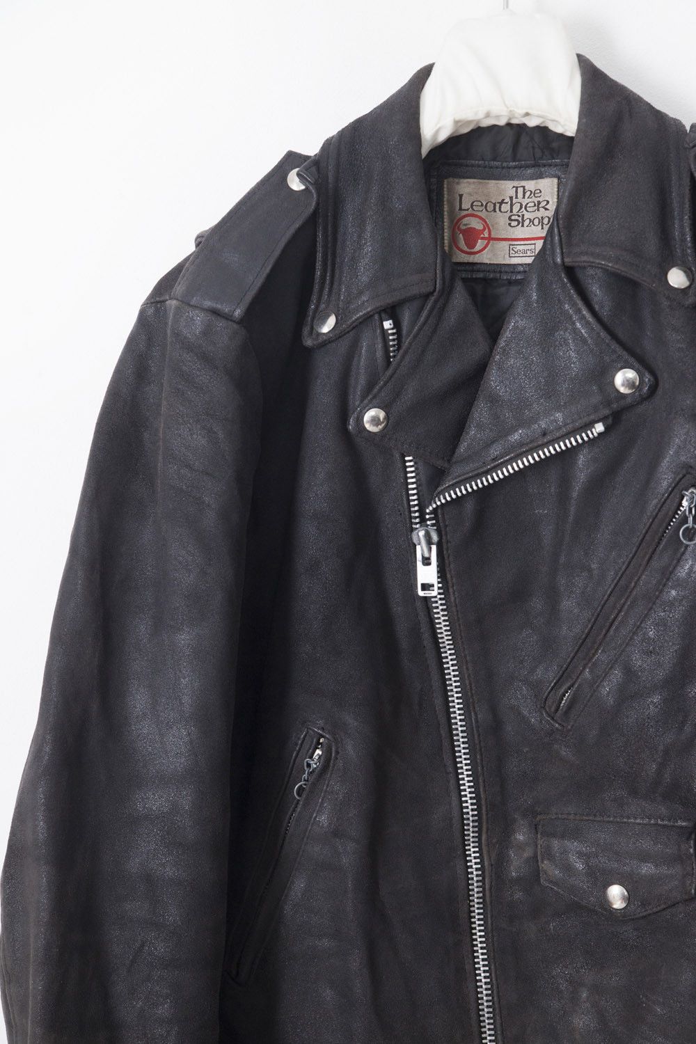 Sears Vintage 1980's Sear leather perfecto jacket Size US L / EU 52-54 / 3 - 2 Thumbnail