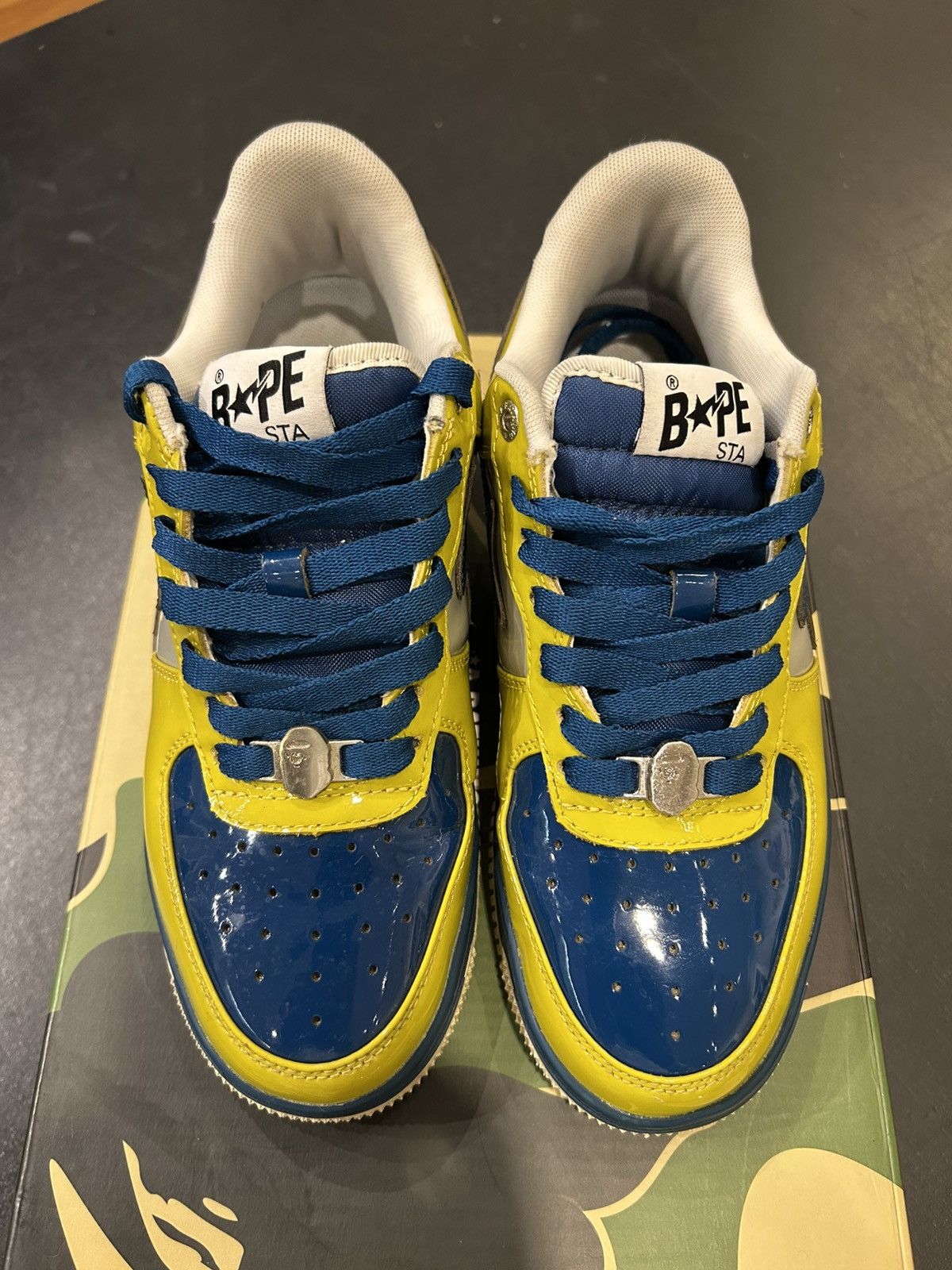 Bape Bapesta Low Patent Yellow Size US 7 / EU 40 - 4 Thumbnail