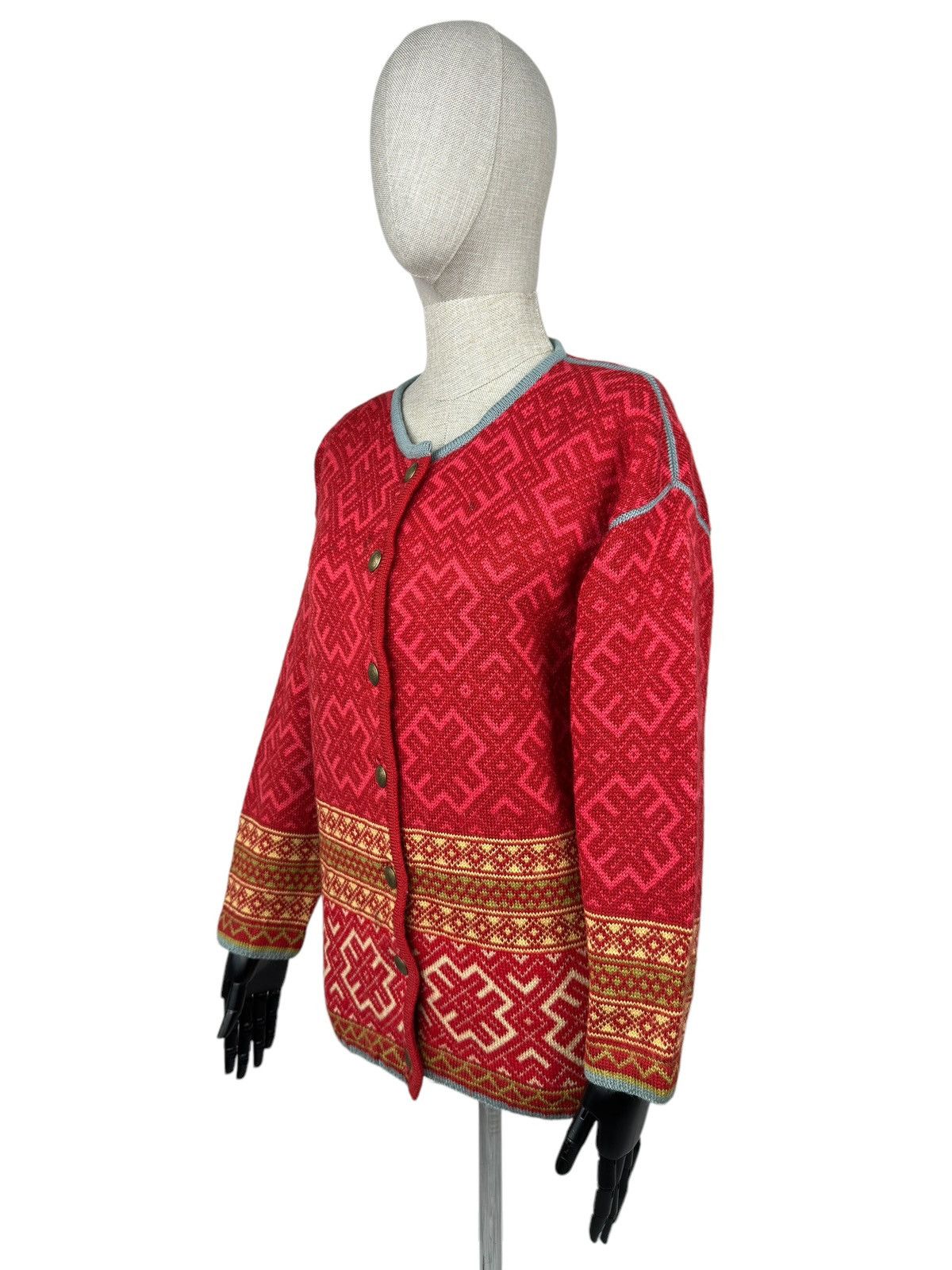Other OLEANA 100% WOOL TRADITIONAL NORWEGIAN CARDIGAN SWEATER Size M / US 6-8 / IT 42-44 - 2 Thumbnail