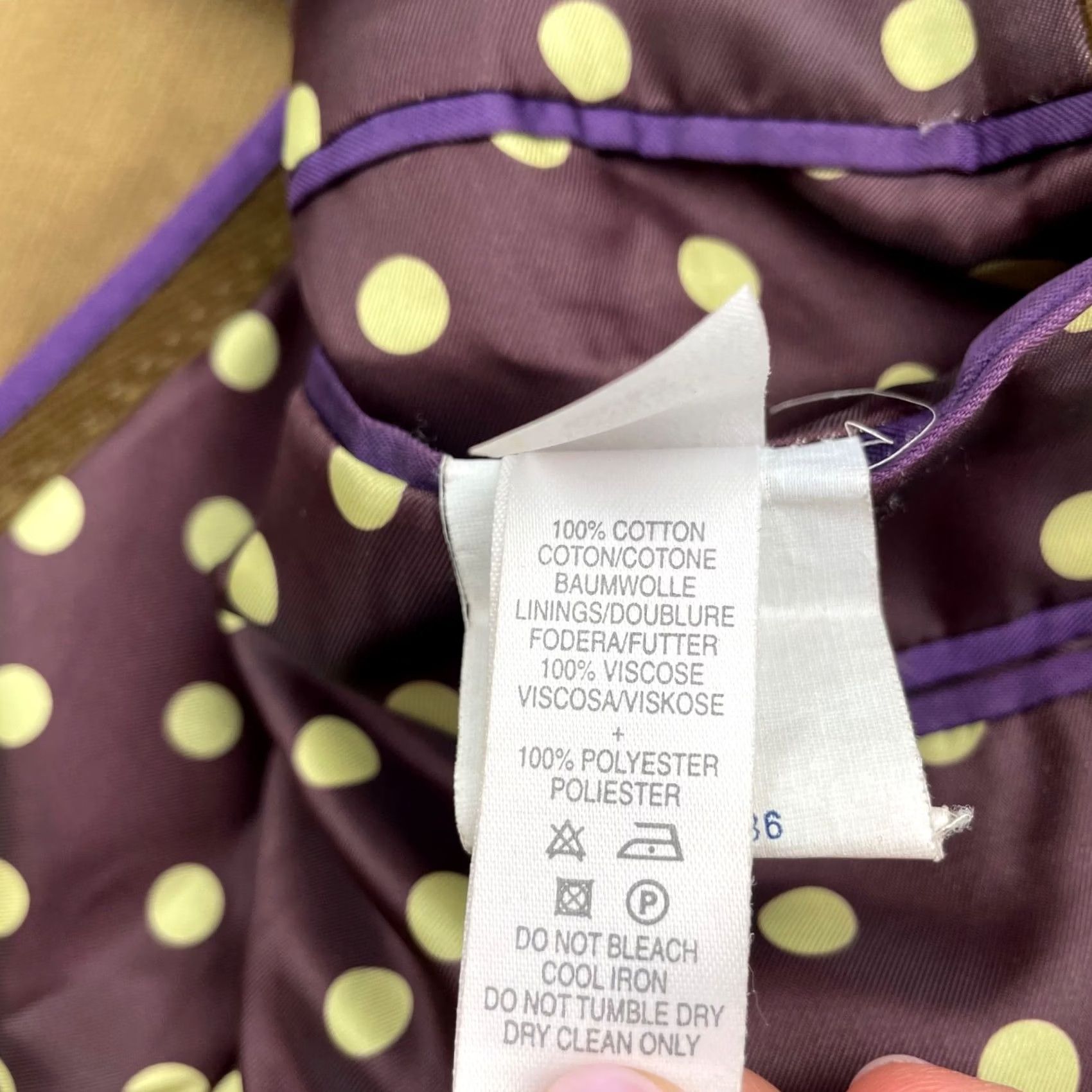 Paul Smith Paul Smith Blazer Men Corduroy 2-Button Brown Polka Dot Lining Jacket Coat Short 36 36S US Regular Chest 36 Notch Lapel Vintage: No Mens Size 36R - 6 Thumbnail