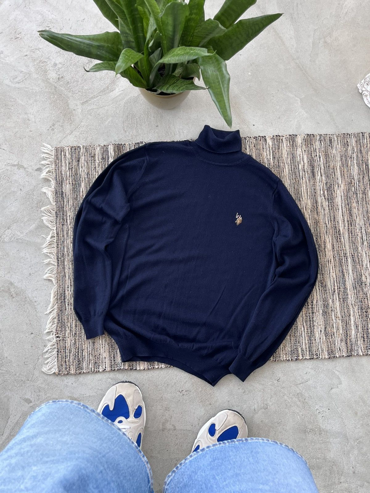 U.S. Polo Assn. × Vintage Vintage USPA Polo Turtleneck Navy luxury Ralph Lauren style Size S / US 4 / IT 40 - 1 Thumbnail