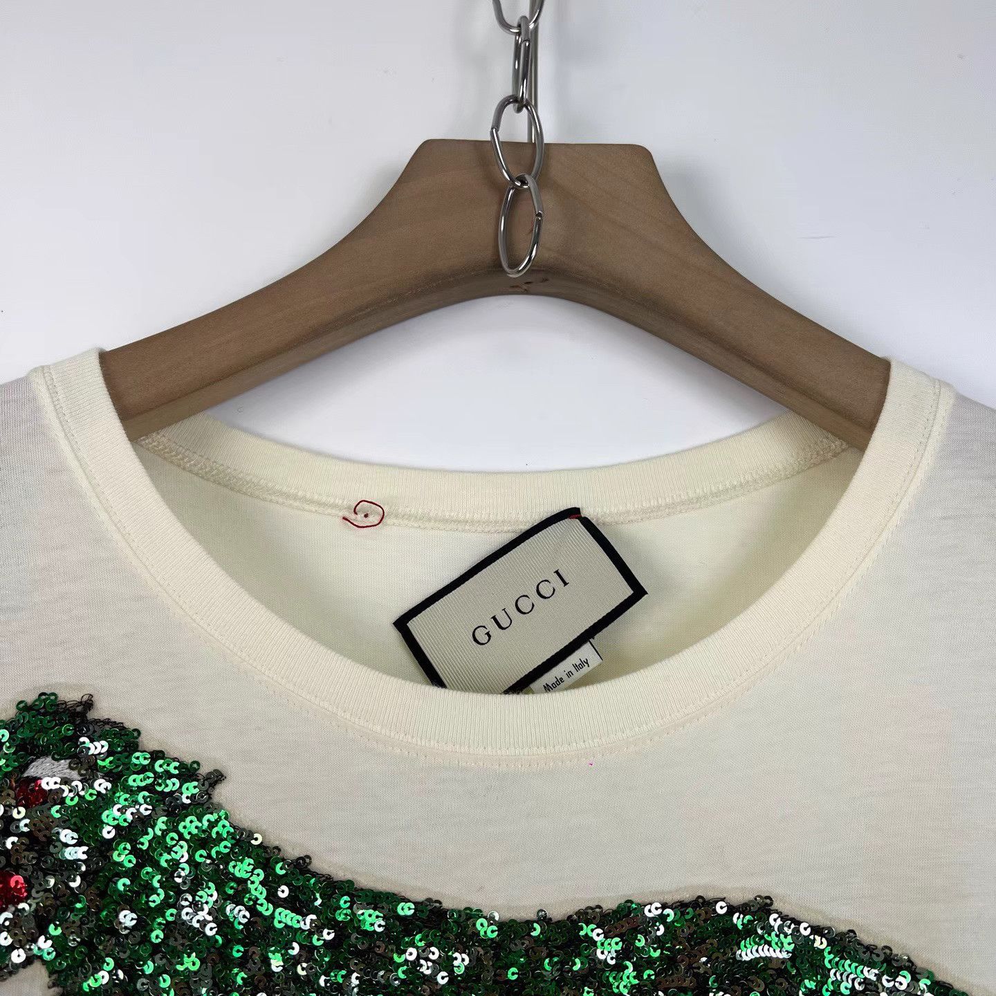 Gucci Gucci Off-White Leopard & Sequin Logo Print Short Sleeve K12 Size US M / EU 48-50 / 2 - 5 Thumbnail