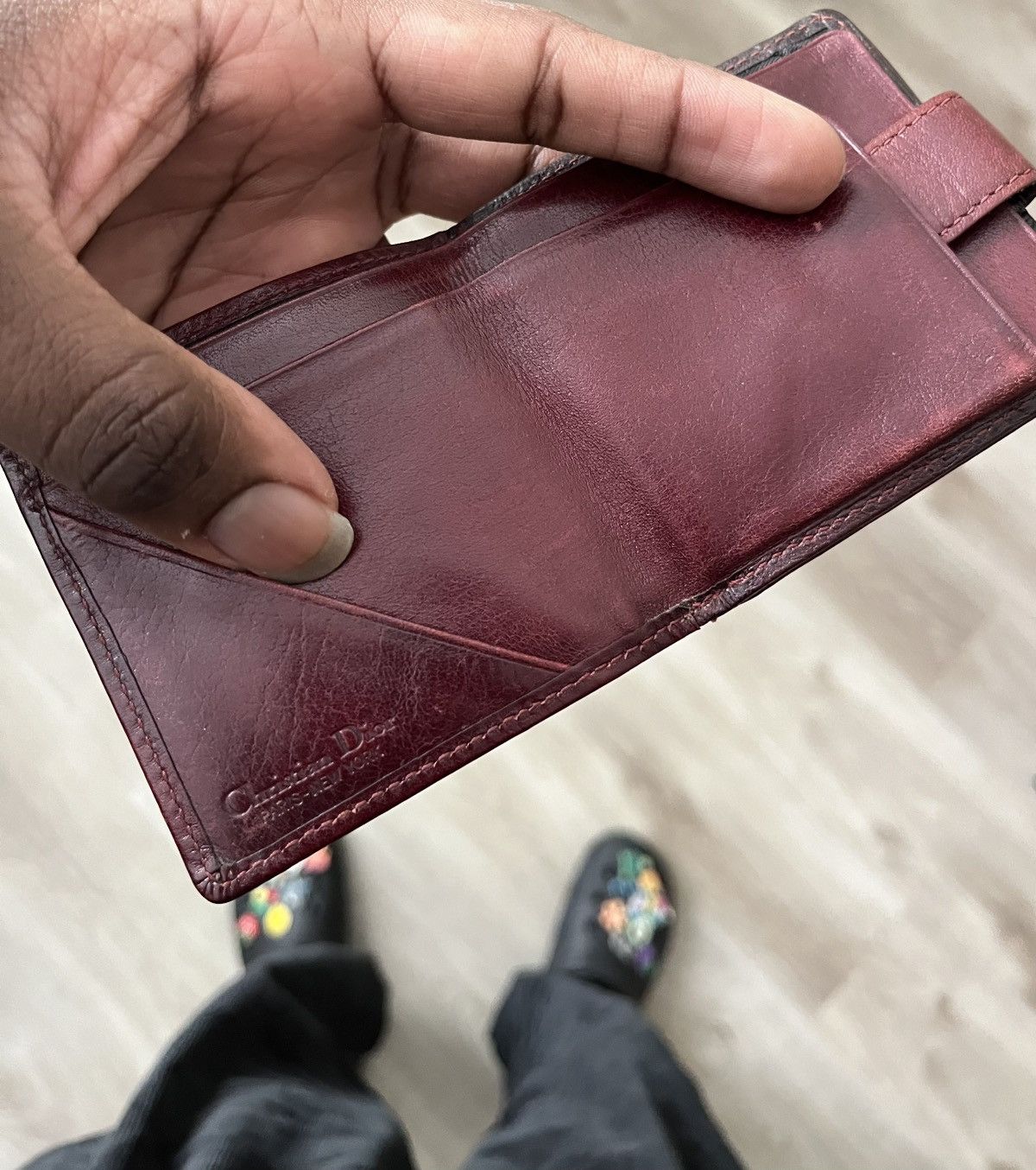 Christian Dior Monsieur Vintage Christian Dior Mini Oxblood Leather Wallet Size ONE SIZE - 9 Thumbnail