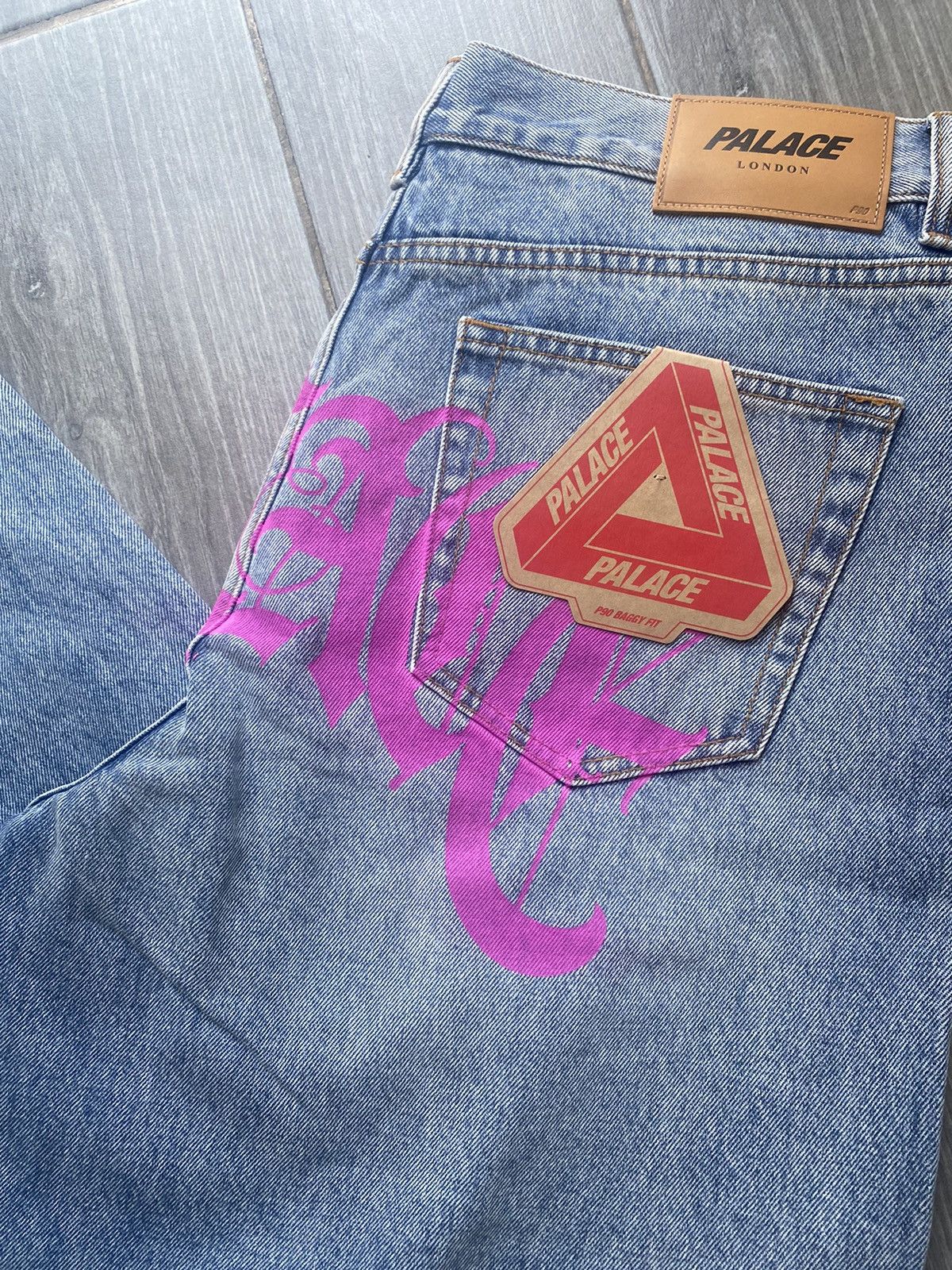 Palace EL SCRIPT P90 BAGGY JEAN STONE WASH size 34 Size US 34 / EU 50 - 4 Thumbnail