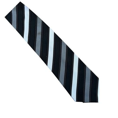 Handmade Hand Made 100% Silk DECHAMPS Striped Tie Size ONE SIZE - 4 Thumbnail