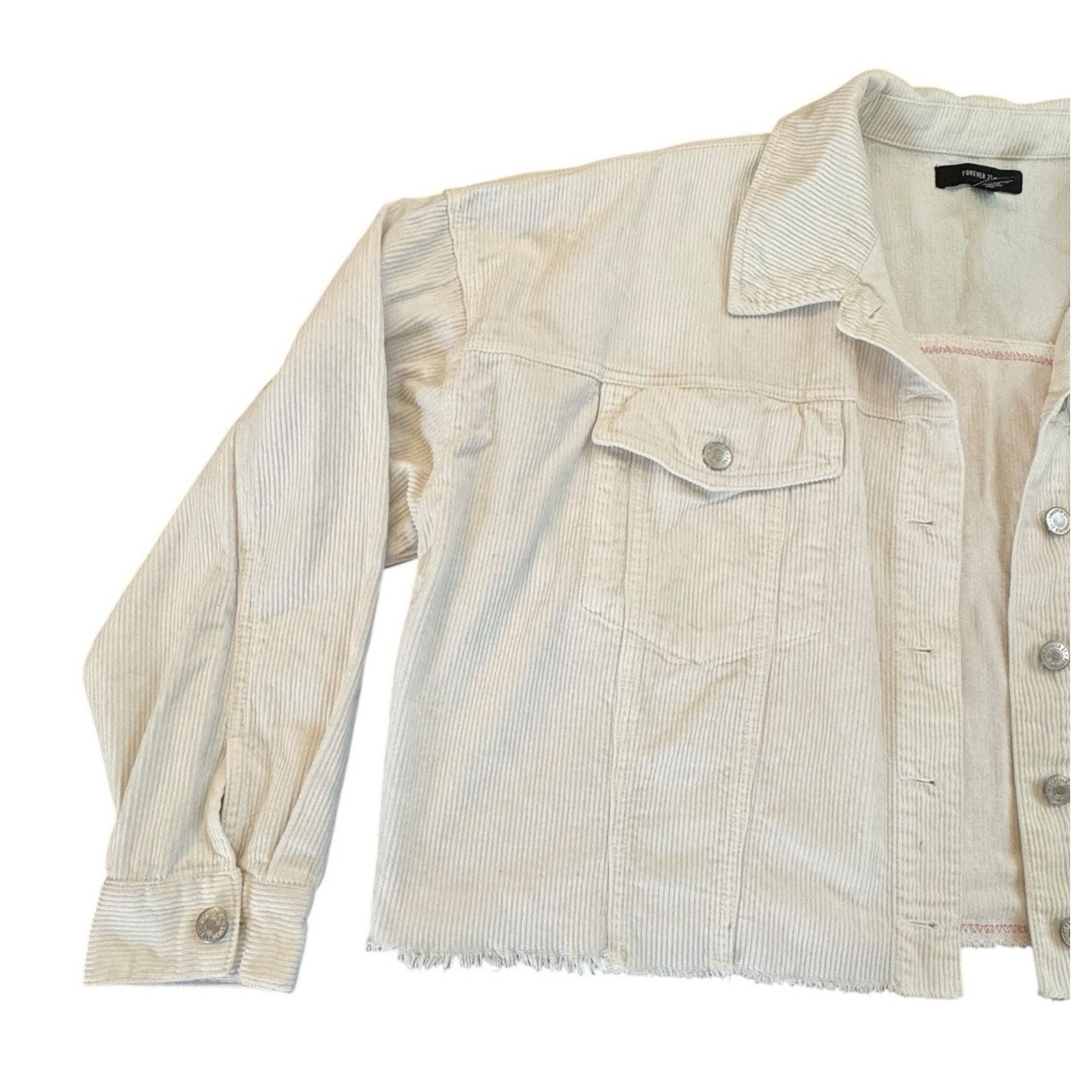 Forever 21 SUBLIME 90s Upcycled Retro Vtg Rhinestone Corduroy Jacket 3X Size 3XL / US 20-22 - 6 Thumbnail
