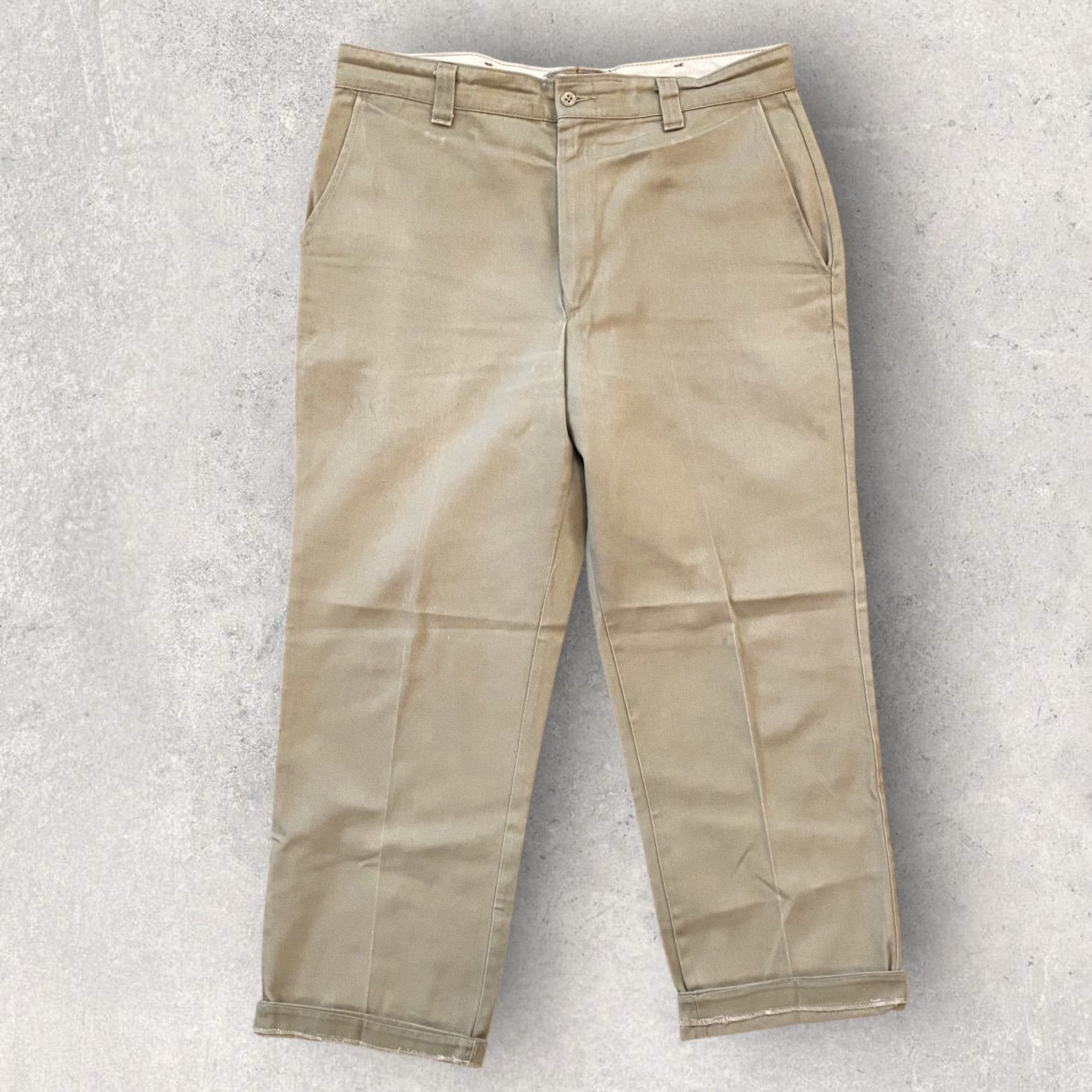 Vintage × Wrangler Vintage Big Ben Wrangler Khaki Twill Chino Work Pants Size US 32 / EU 48 - 1 Thumbnail