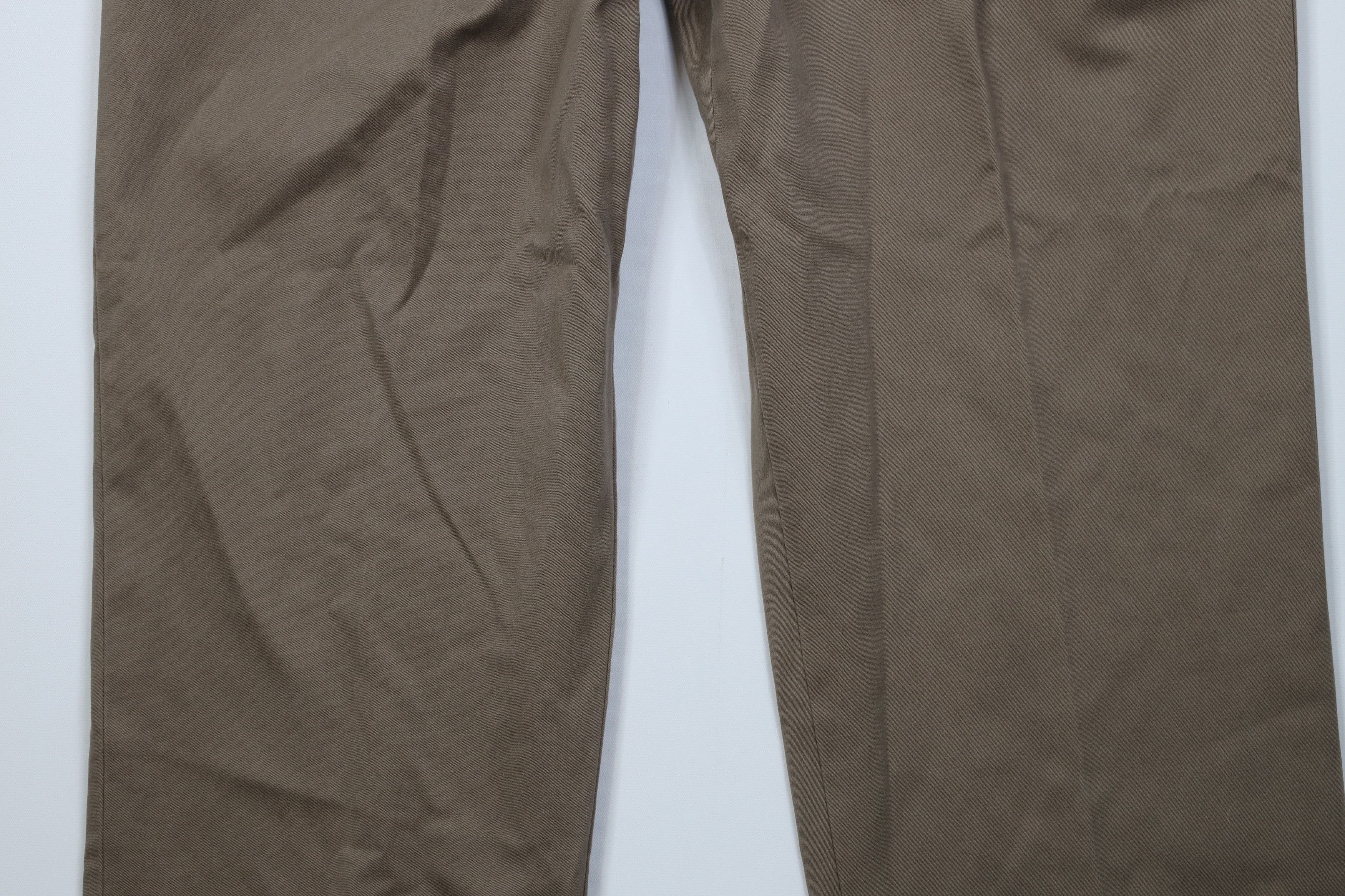 Lands' End Vintage 90s Lands End Heavyweight Wide Leg Chino Pants Brown Size US 36 / EU 52 - 3 Thumbnail