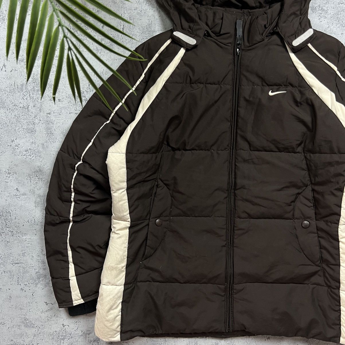 Nike 90s NIKE SWOOSH VINTAGE GORPCORE PUFFER DOWN HOODED JACKET Size XL / US 12-14 / IT 48-50 - 2 Thumbnail
