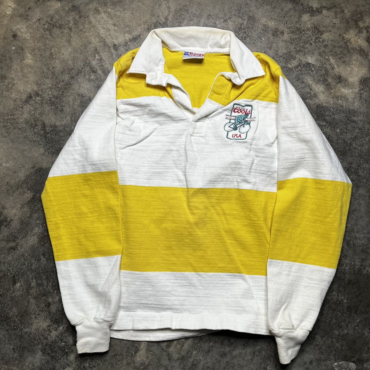 Vintage vintage coors beer striped rugby collared shirt Size US L / EU 52-54 / 3 - 1 Thumbnail