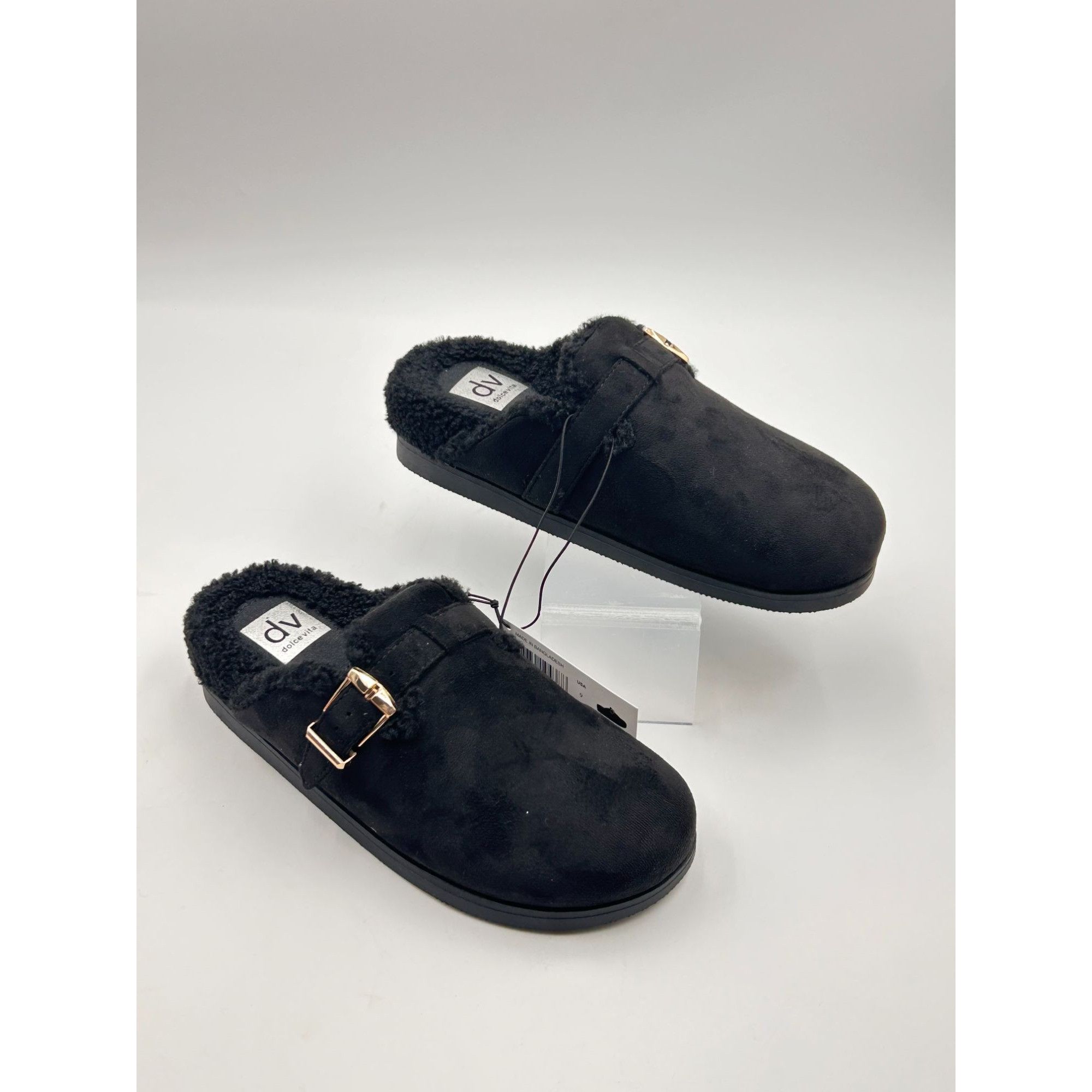 Other DV Dolce Vita Audreana Black Sherpa Lined Slides Women US 9 Size US 9 / IT 39 - 3 Thumbnail