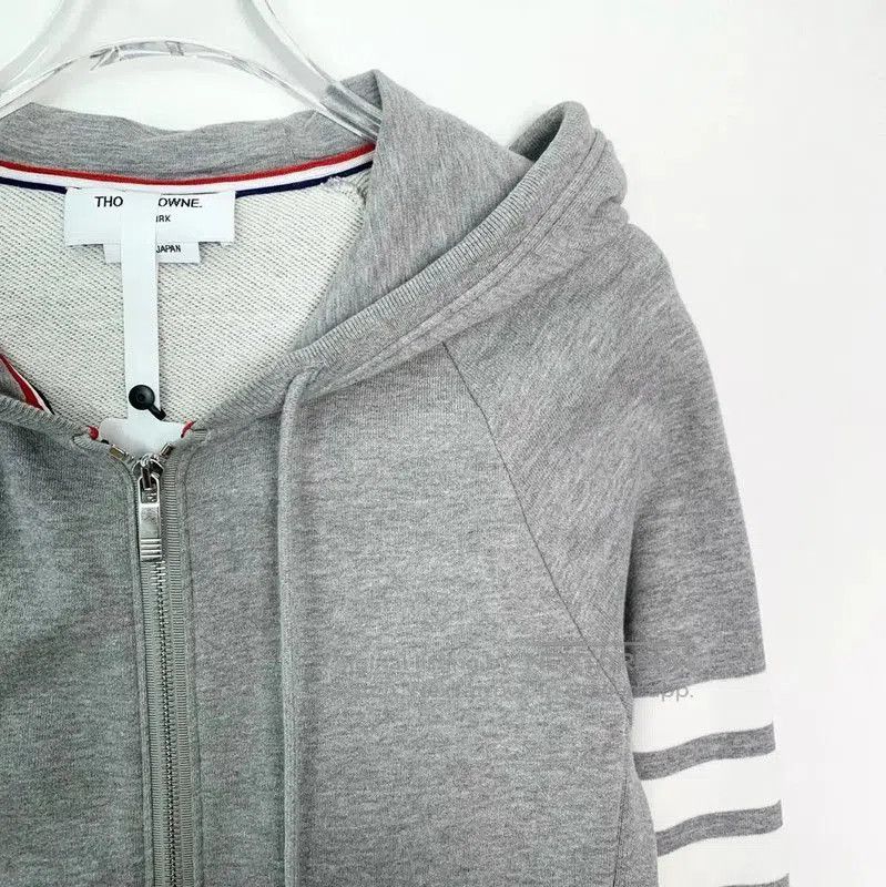Thom Browne Thom Browne Gray Cotton Womens Hoodie . Size L / US 10 / IT 46 - 3 Thumbnail