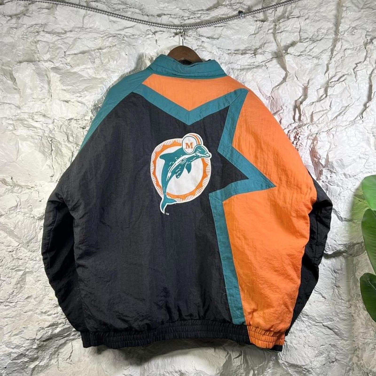 Vintage 90s Apex One Miami Dolphins Puffer Jacket Size XL