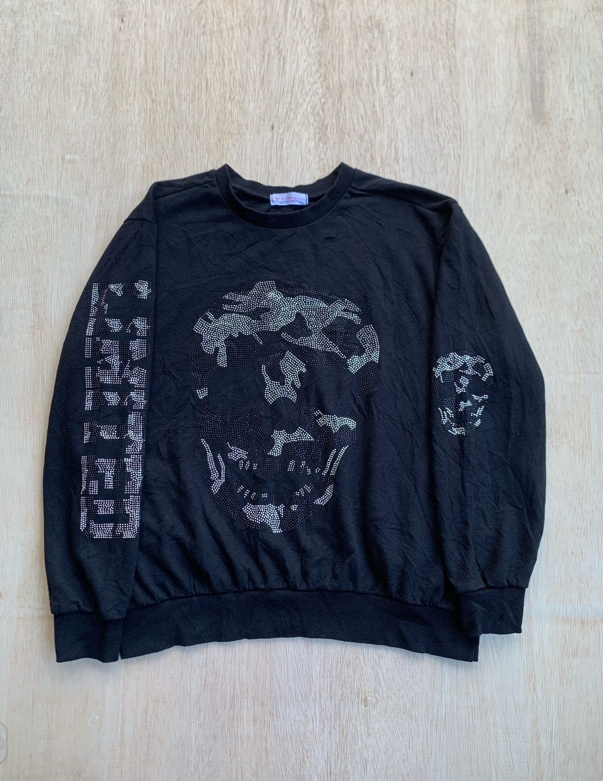 If Six Was Nine × Japanese Brand × Le Grande Bleu (L.G.B.) Y2k Poem Skull Pinksisly Sweatshirt Size US L / EU 52-54 / 3 - 1 Thumbnail