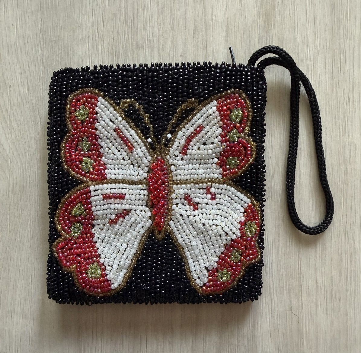 Vintage Vintage Beaded Butterfly Mini Bag Textured 3D Size ONE SIZE - 2 Thumbnail
