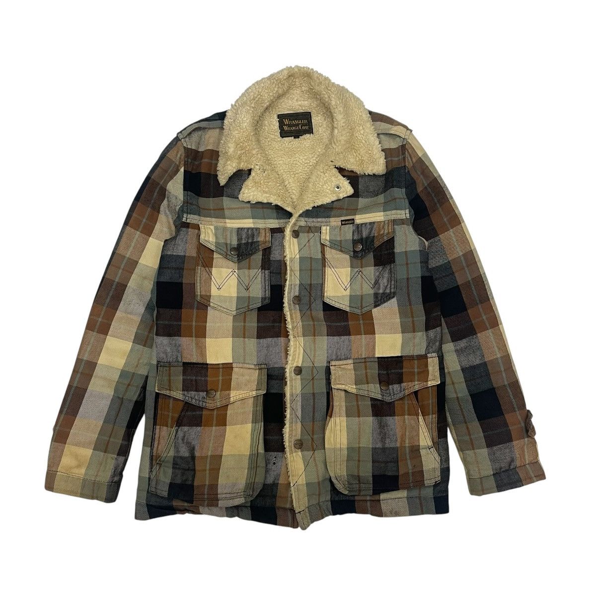 Wrangler Vintage Wrangler Plaids Shearling Button Jacket Size US L / EU 52-54 / 3 - 1 Thumbnail
