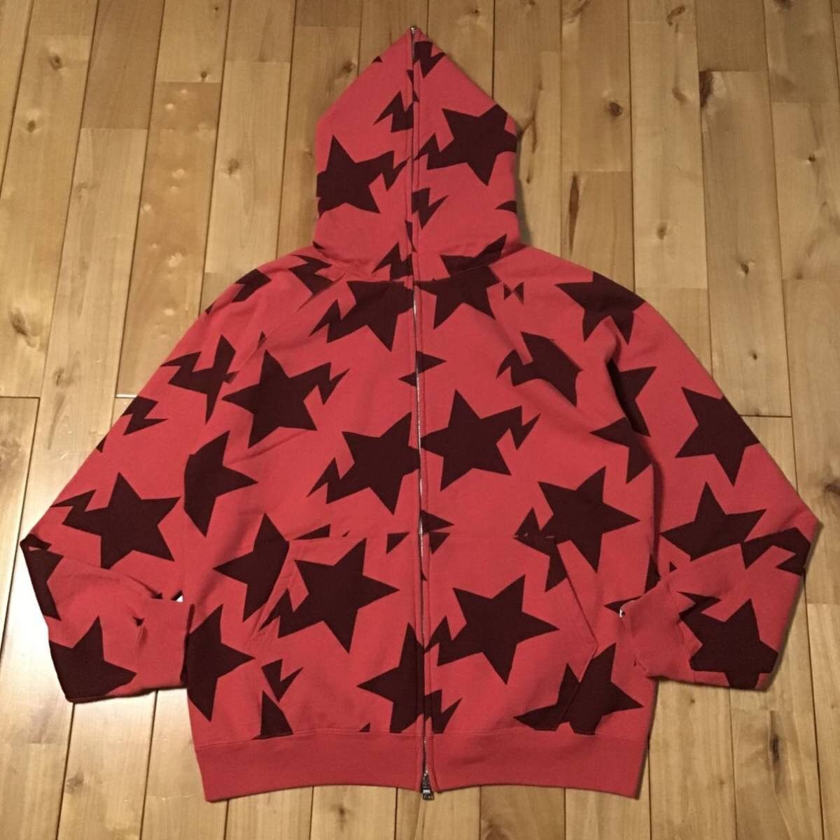 Bapesta Hoodie Red Grailed