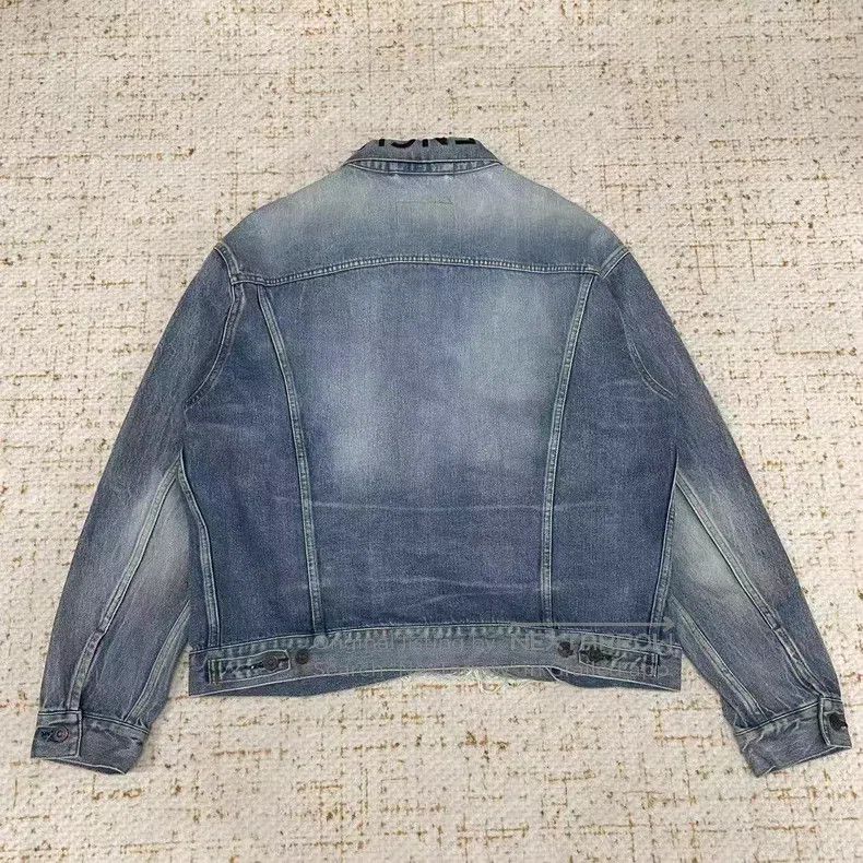 Balenciaga Balenciaga Collar Letter Denim Jacket Size XS / US 0-2 / IT 36-38 - 2 Thumbnail