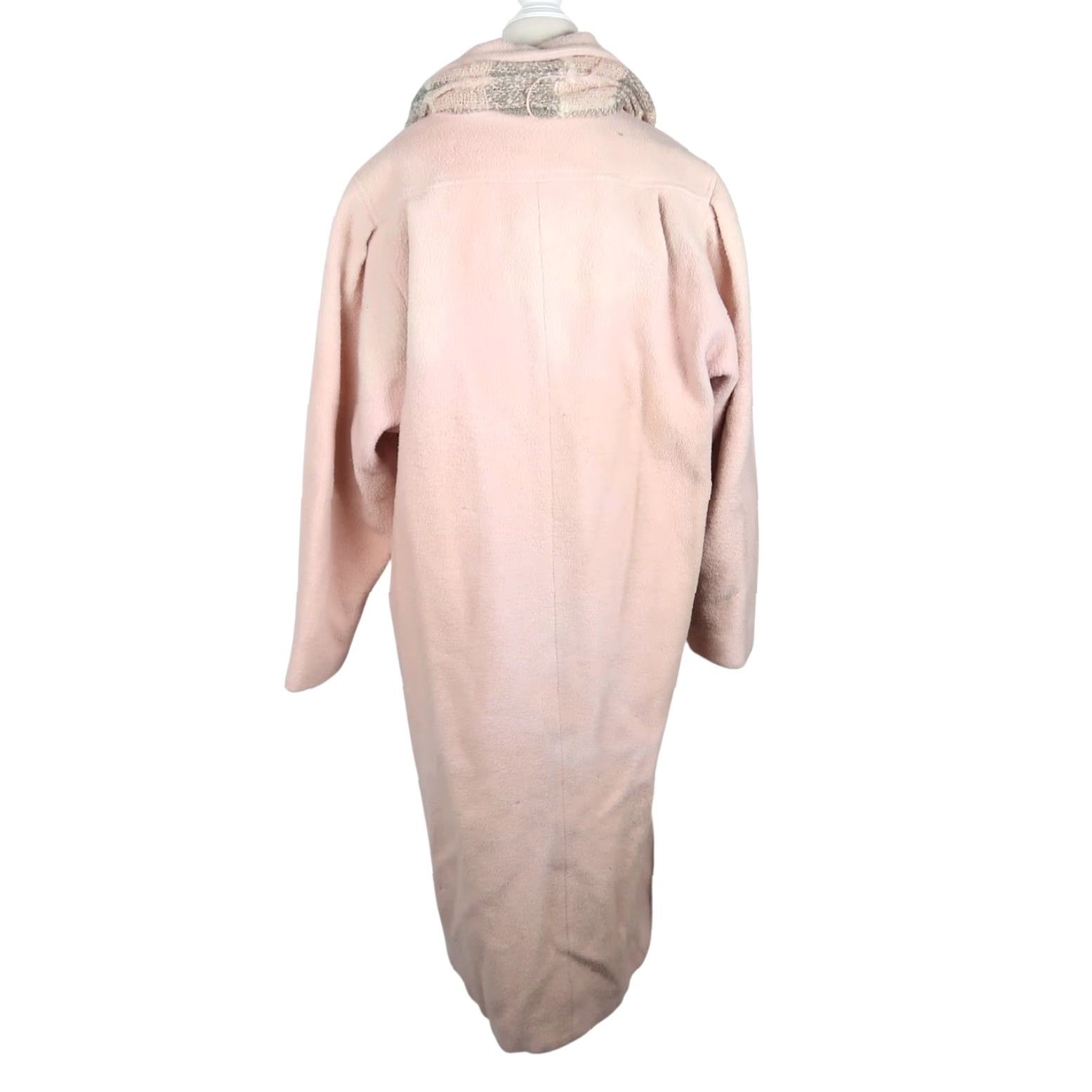 Pinko VINTAGE Freddi-Gail Light Pink Wool Coat Mid-Length Overcoat Women L Vintage 80s Size L / US 10 / IT 46 - 4 Thumbnail