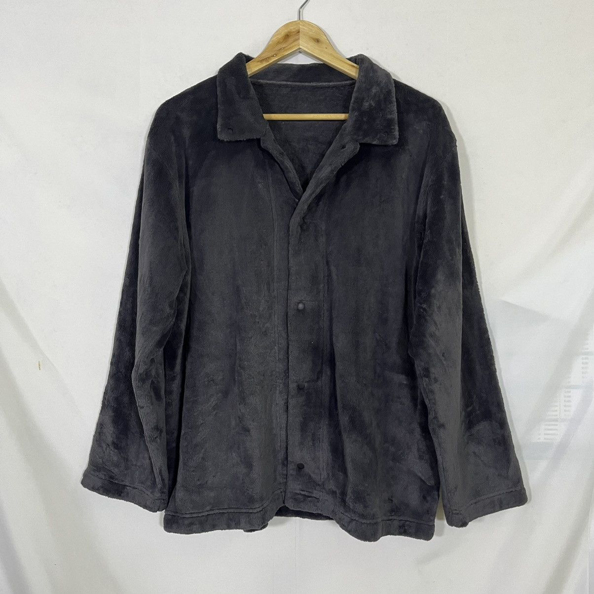 If Six Was Nine MUJI FUR FLEECE SHERPA BUTTON UP JACKET Size L / US 10 / IT 46 - 1 Thumbnail