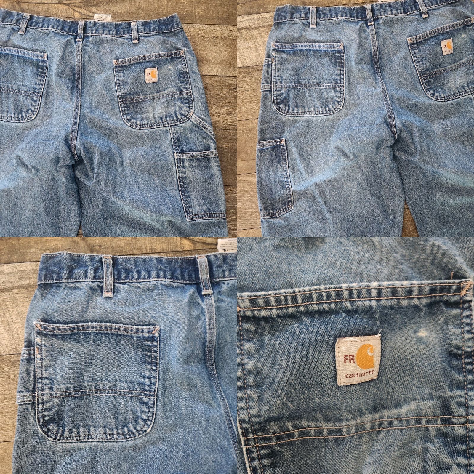 Carhartt Carhartt FR Jeans Mens 38x32 Carpenter Blue Cat 2 2112 Distressed Denim Straight Jeans Mens Blue Cat 2 2112 FR Denim Distressed Denim Size US 38 / EU 54 - 9 Thumbnail