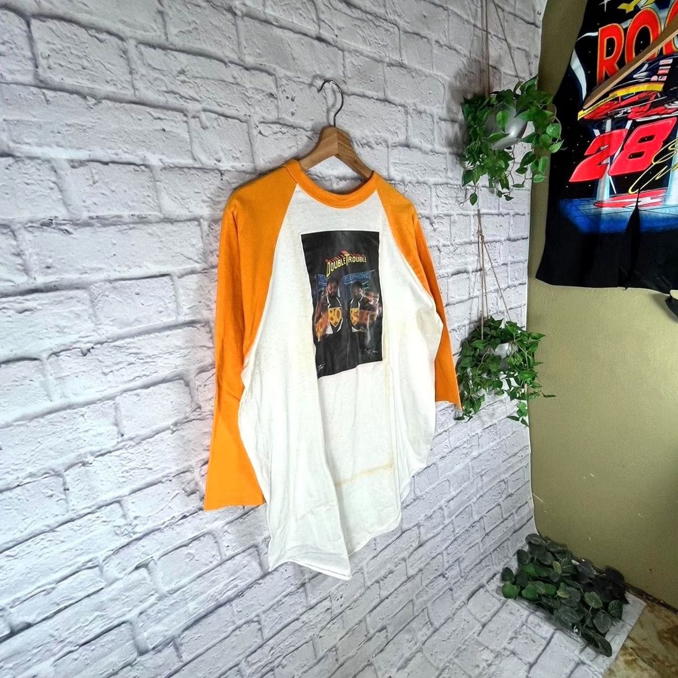 Vintage VINTAGE 80s NFL Tee Mens XL White John Jefferson James Lofton Graphic Tee Flaws Unwashed Preserve 1980s Sportswear American Vintage Size US XL / EU 56 / 4 - 3 Thumbnail