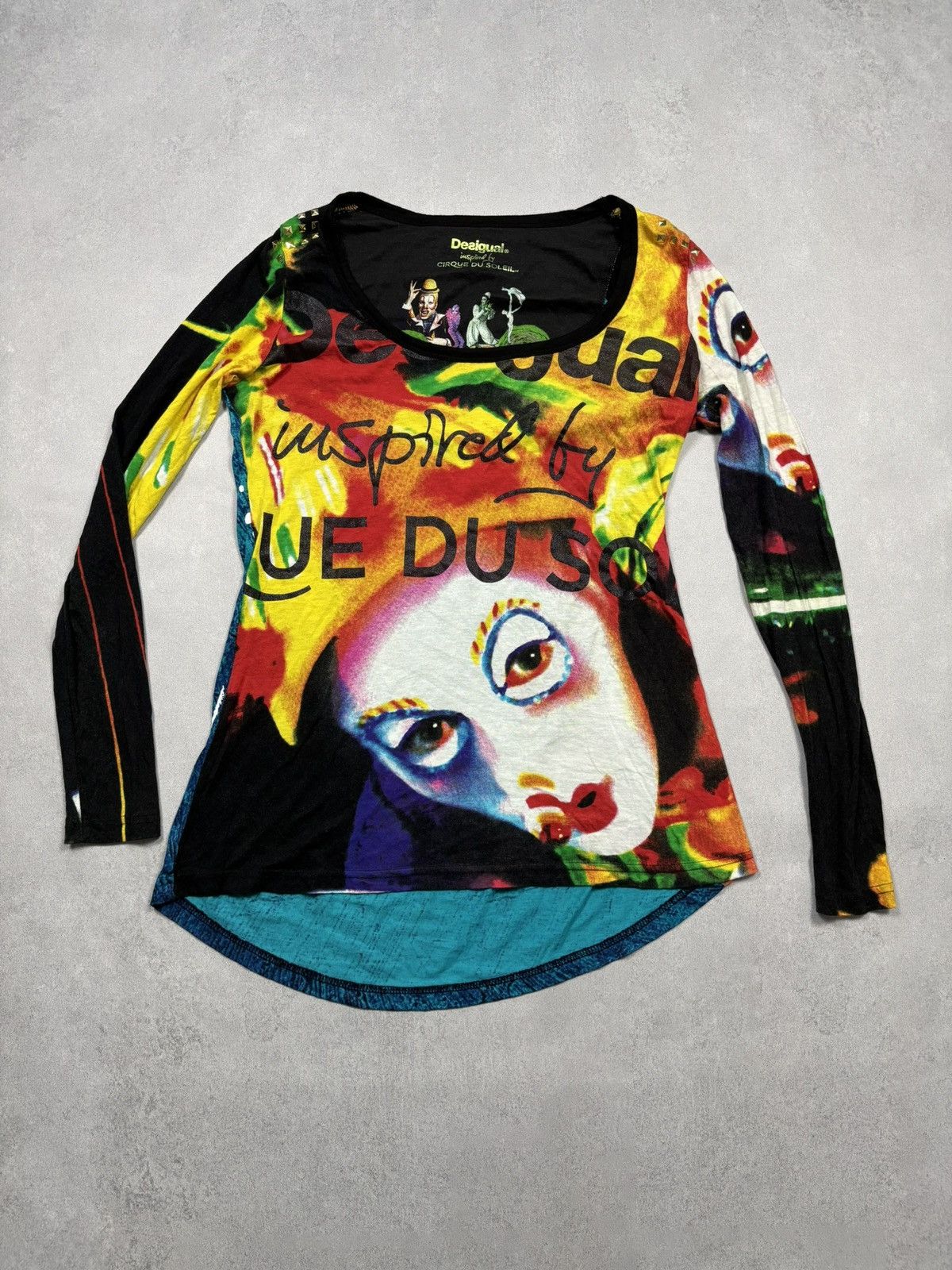 Desigual Desigual x Cirque du Soleil Graphic Longsleeve Top Y2K Rare Size M / US 6-8 / IT 42-44 - 1 Thumbnail