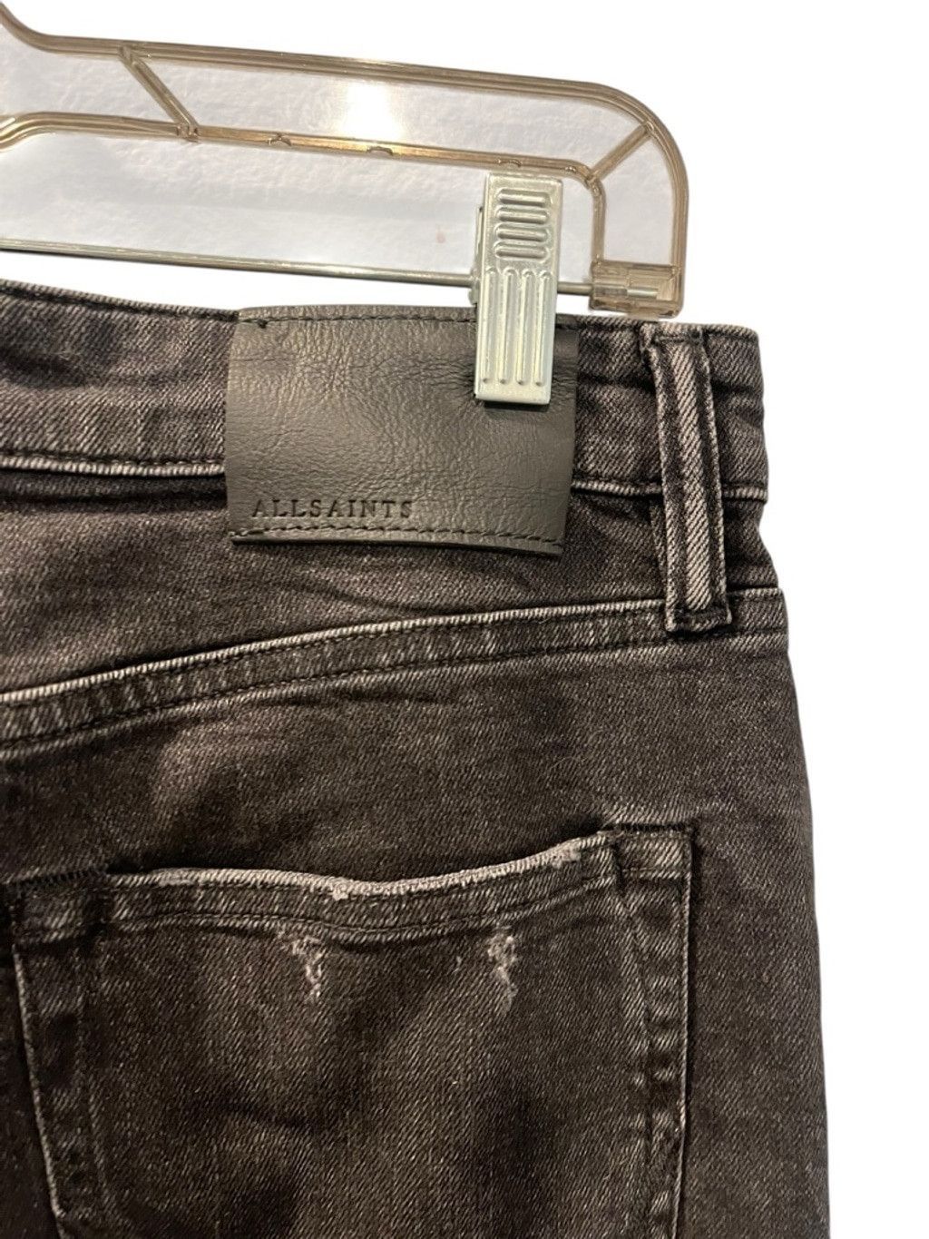 Allsaints AllSaints Rex Button Fly Black Jeans Men's Size 30x29 Size US 30 / EU 46 - 11 Thumbnail