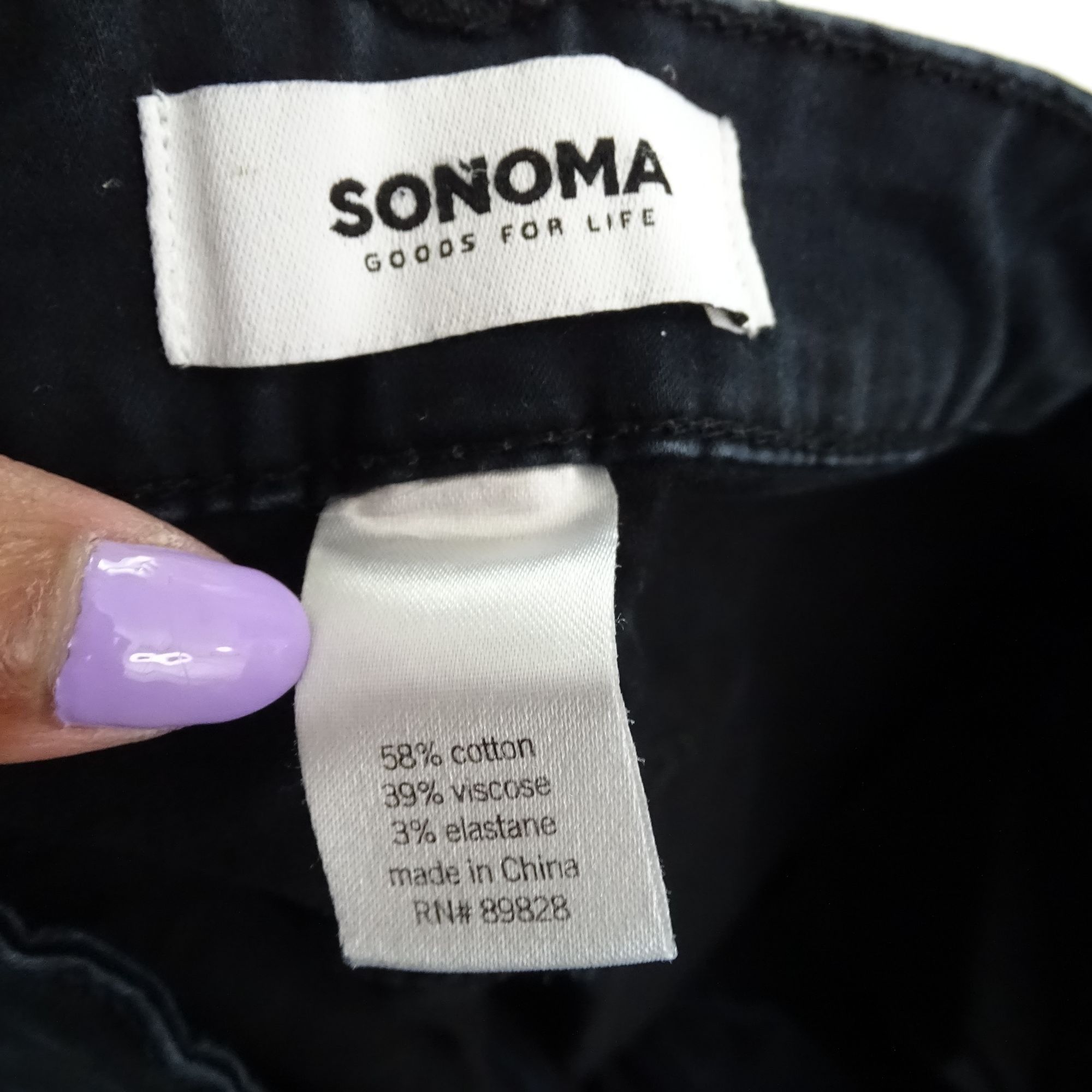 Sonoma Sonoma Skinny Jeans Women Size 12 Black Comfortable Stretch Size 34" / US 12 / IT 48 - 5 Thumbnail