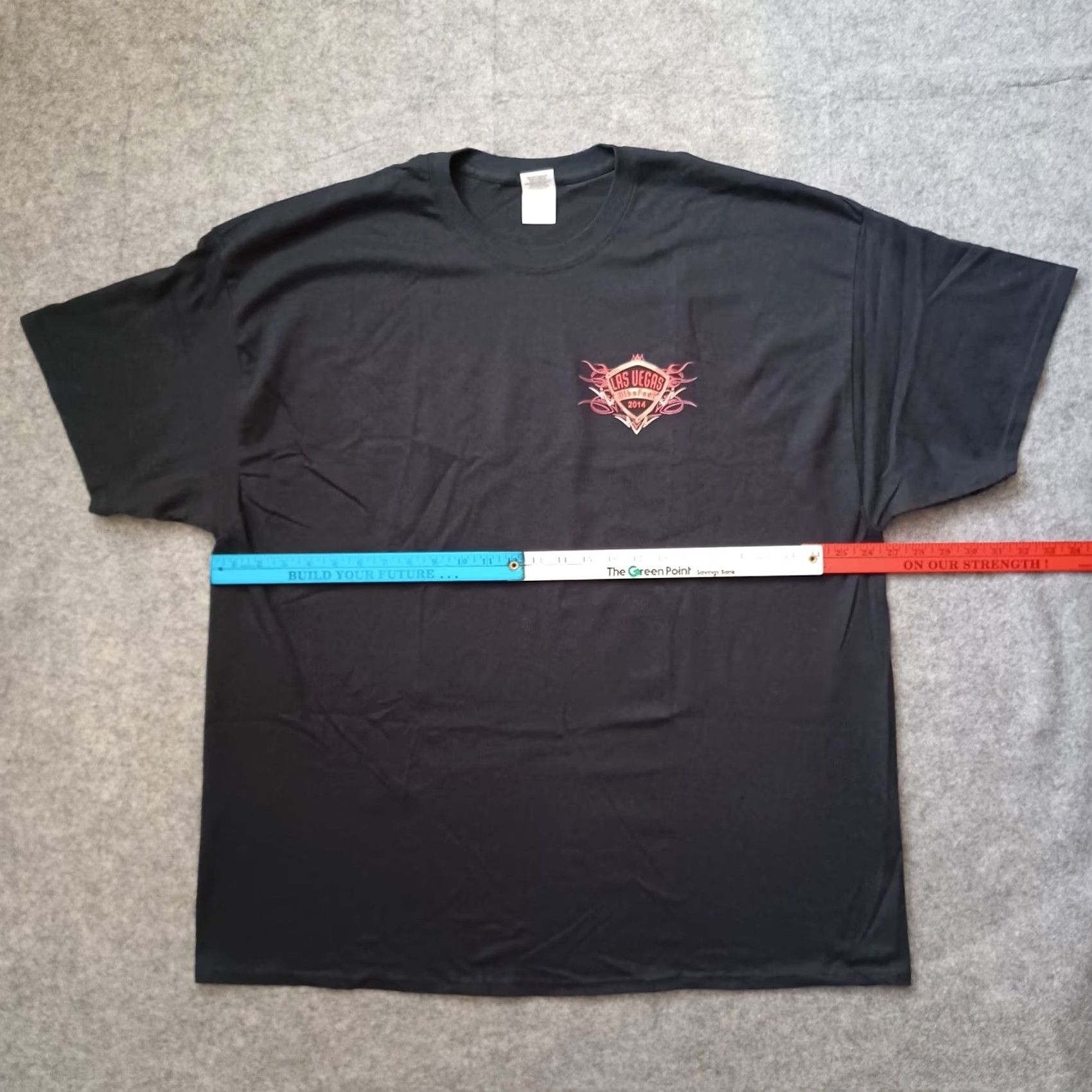 Gildan Gildan Ultra Cotton T-Shirt Mens XXXL Black Bike Fest Las Vegas 2014 Front Back Graphic Motorcycle Front Back Graphic Size US XXL / EU 58 / 5 - 5 Thumbnail