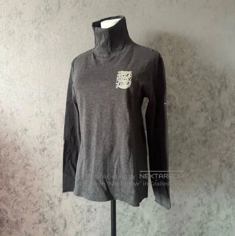 Burberry Burberry Long Sleeve Cotton T-Shirt in Dark Gray. Size M / US 6-8 / IT 42-44 - 5 Thumbnail