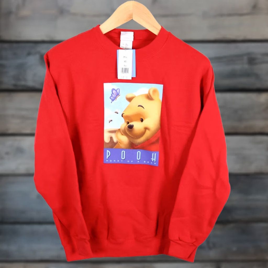 Disney Winnie The Pooh Sweatshirt Adult Small Red Unworn Disney Tag Honey Bear Print - Activewear Size S / US 4 / IT 40 - 1 Thumbnail