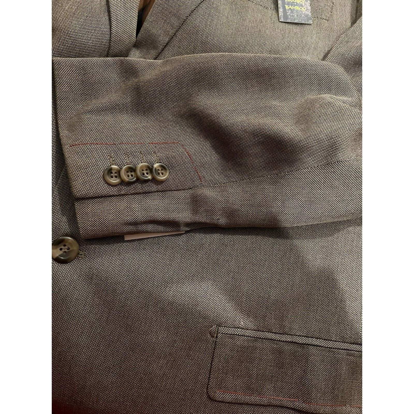 Other Pronto Moda Elite Brown Blazer/Sport Coat jacket Sz:46R Size 46R - 2 Thumbnail