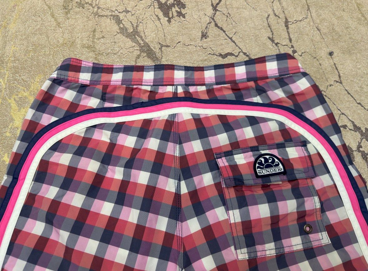 Sundek Tartan Check Sundek 31 Long Beach Swim Trunks Bath Size 31 S Size US 31 - 4 Thumbnail