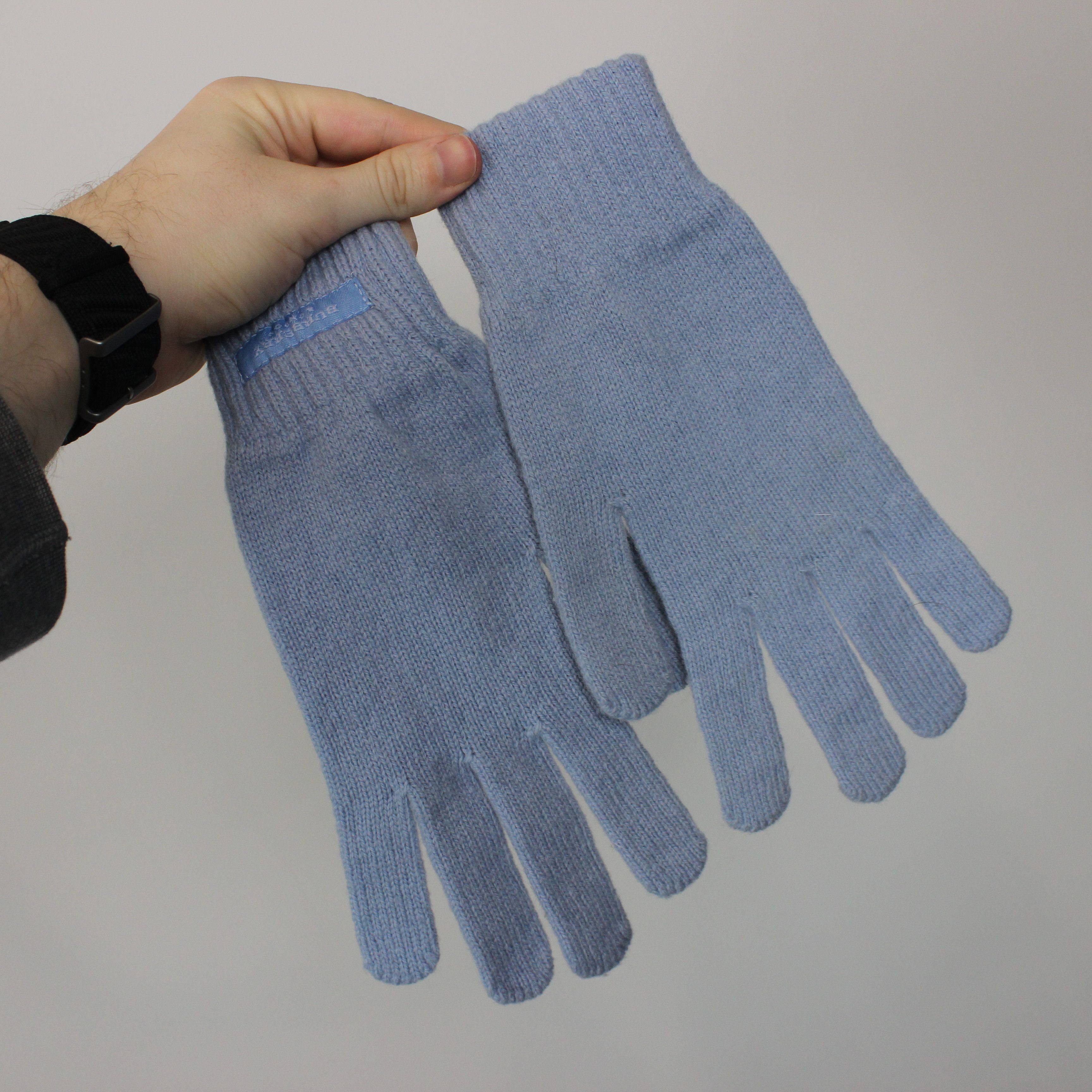 Burberry Burberry gloves lambswool blue Size ONE SIZE - 2 Thumbnail