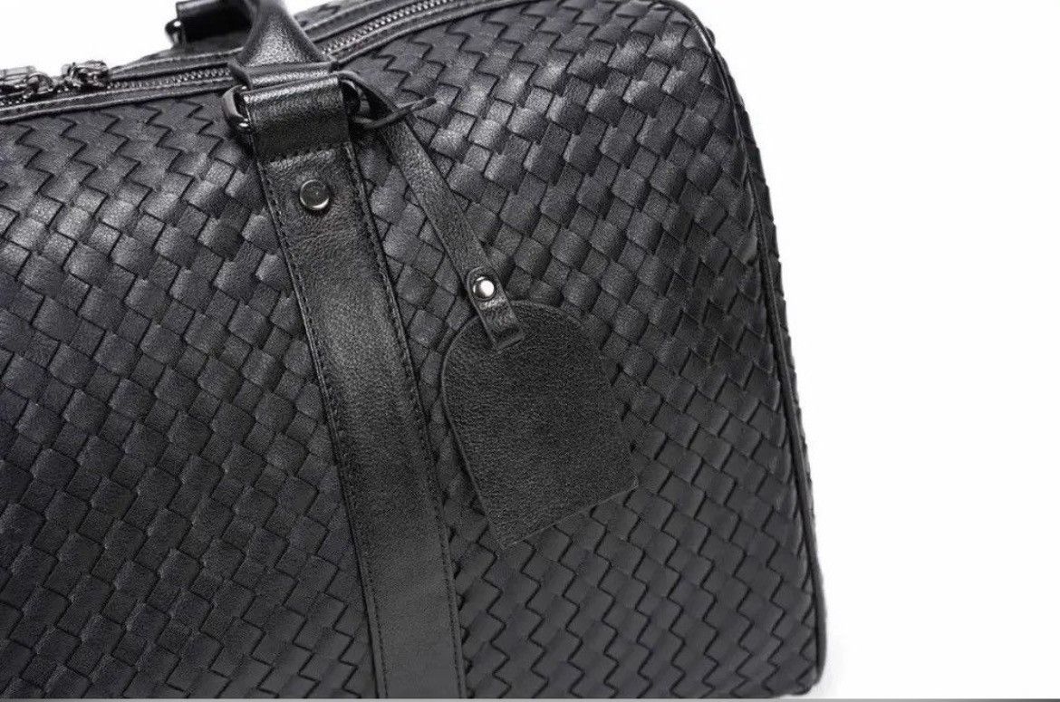 Japanese Brand × Vintage Outdoor retro woven travel duffle bag pu leather Size ONE SIZE - 10 Thumbnail