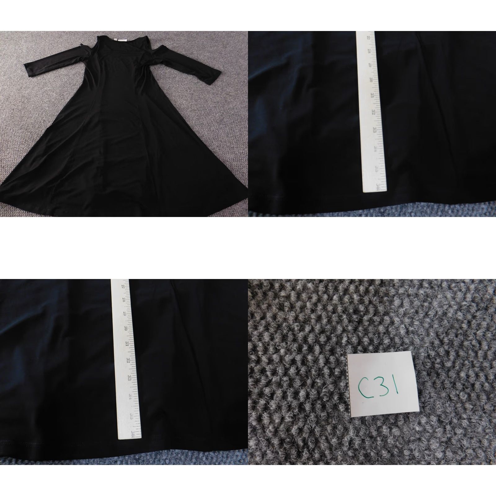 Vintage Susan Graver Dress XS Black A-Line Midi Sundress Stretch Casual Modern Women Size XS / US 0-2 / IT 36-38 - 8 Thumbnail