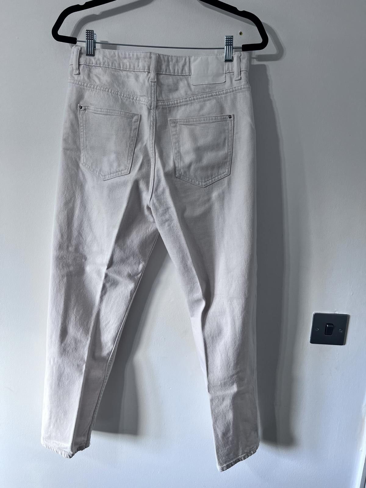 Zara Zara White High-Waisted Jeans – EUR 40 / UK 12 Size 30" / US 8 / IT 44 - 4 Thumbnail