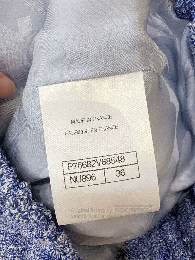 Chanel Chanel 24P new women's blue tweed lantern print short-slee Size XS / US 0-2 / IT 36-38 - 6 Thumbnail