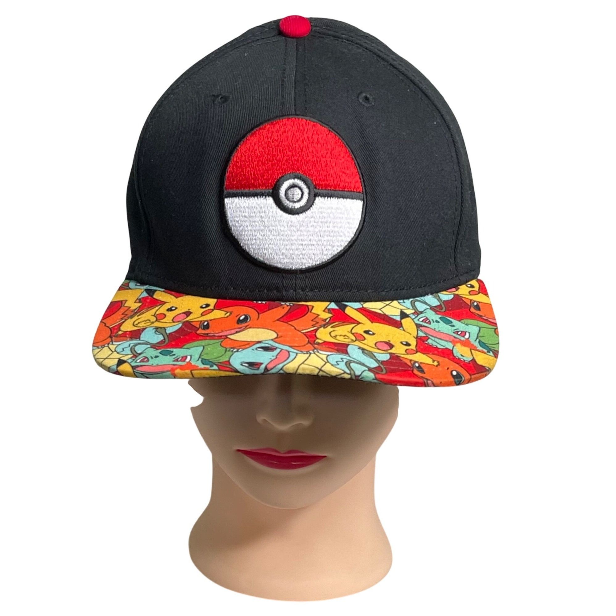 Pokemon Pokeball Cap Pokemon Hat Embroidered Poke Ball Printed Bill Size ONE SIZE - 1 Thumbnail