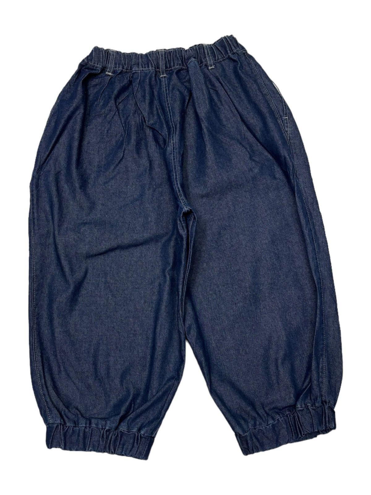Issey Miyake 🎈INDIGO BALLOON PANTS AVANT GARDE STYLE DENIM SHORT Size US 30 / EU 46 - 4 Thumbnail