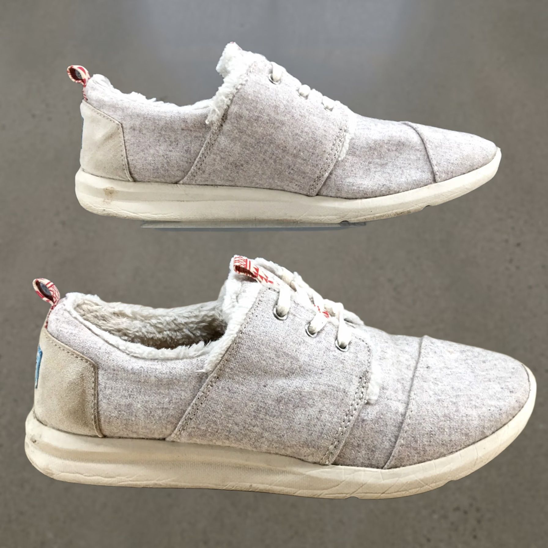 Toms TOMS Shoes Womens 9 Del Rey Sneakers Gray Casual Lace Up Comfort Low Top Flats Size M / US 6-8 / IT 42-44 - 1 Thumbnail
