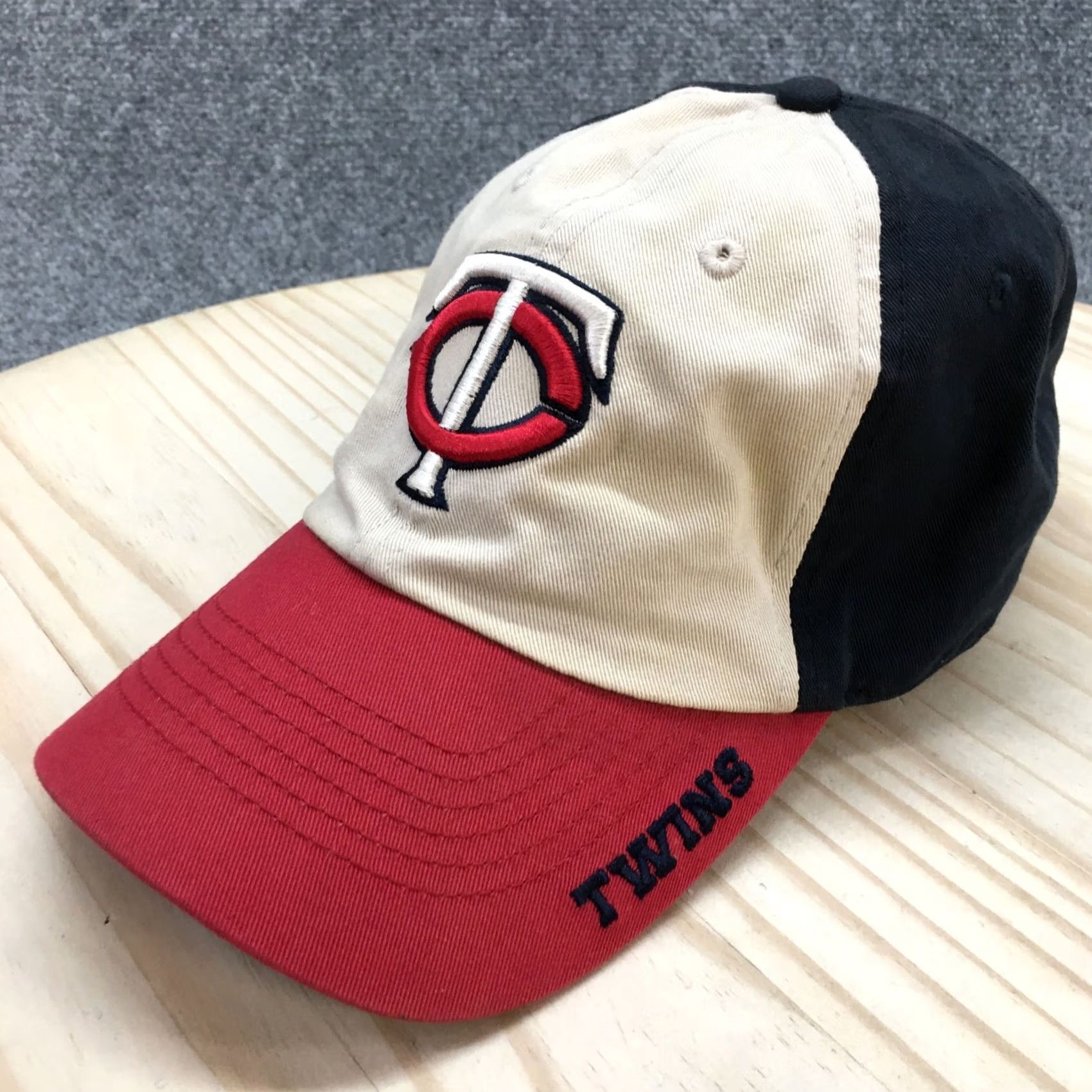 Twins Genuine Merchandise Minnesota Twins Baseball Cap Hat Mens One SizeBlue Cap, Adjustable, Breathable, Lightweight Fans Fave Vintage? No (One Size) Size ONE SIZE - 2 Thumbnail
