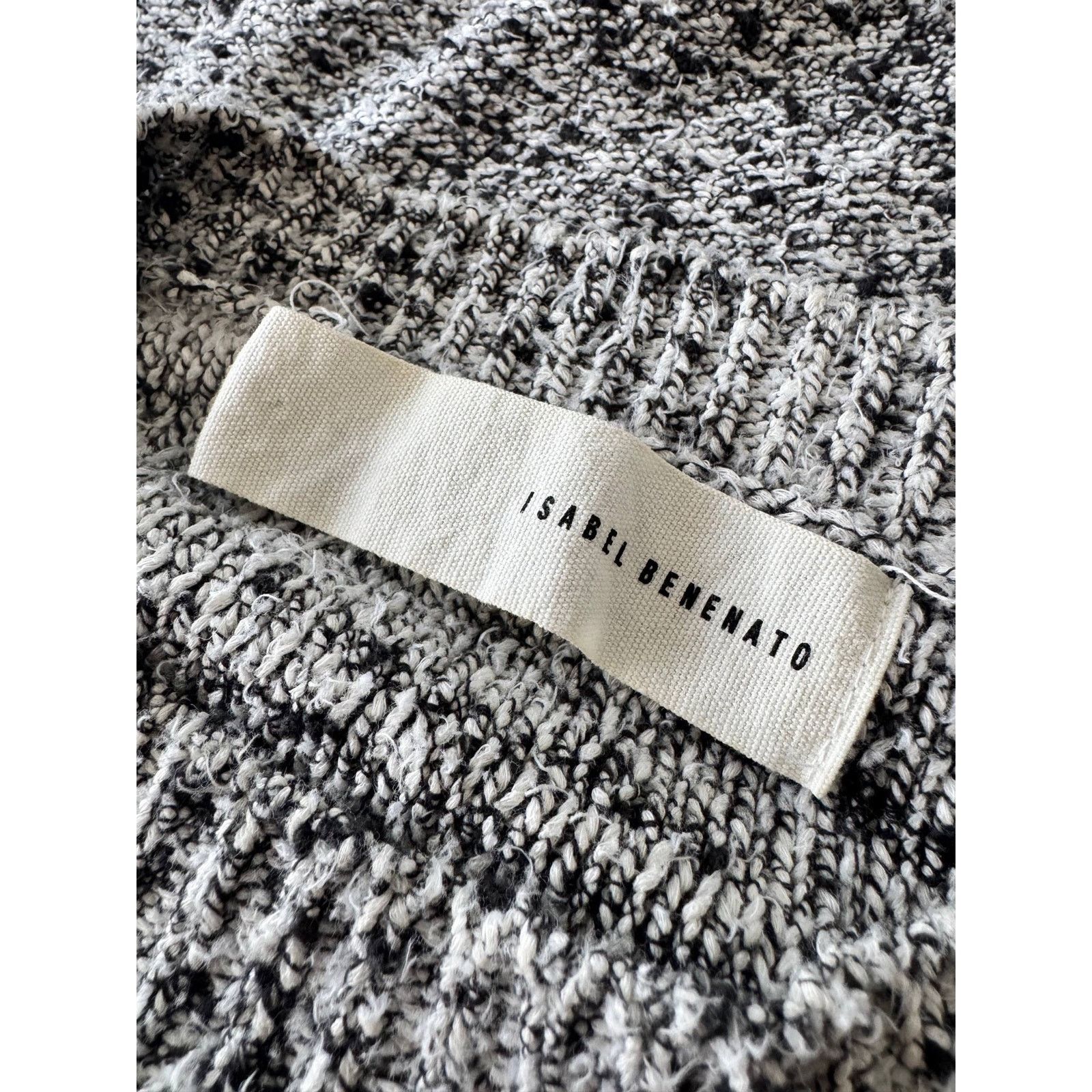 Isabel Benenato Isabel Benenato SS22 Textured Cotton Knit Sweater Black M Size US M / EU 48-50 / 2 - 3 Thumbnail