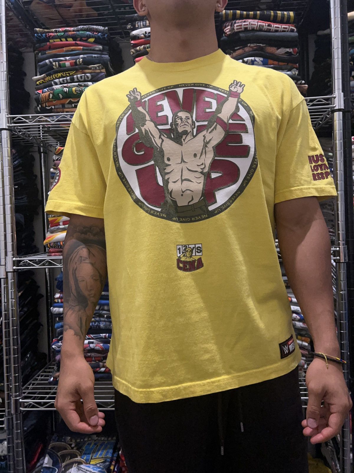 WWE WWE John Cena Never Give Up Tee Size US XL / EU 56 / 4 - 4 Thumbnail