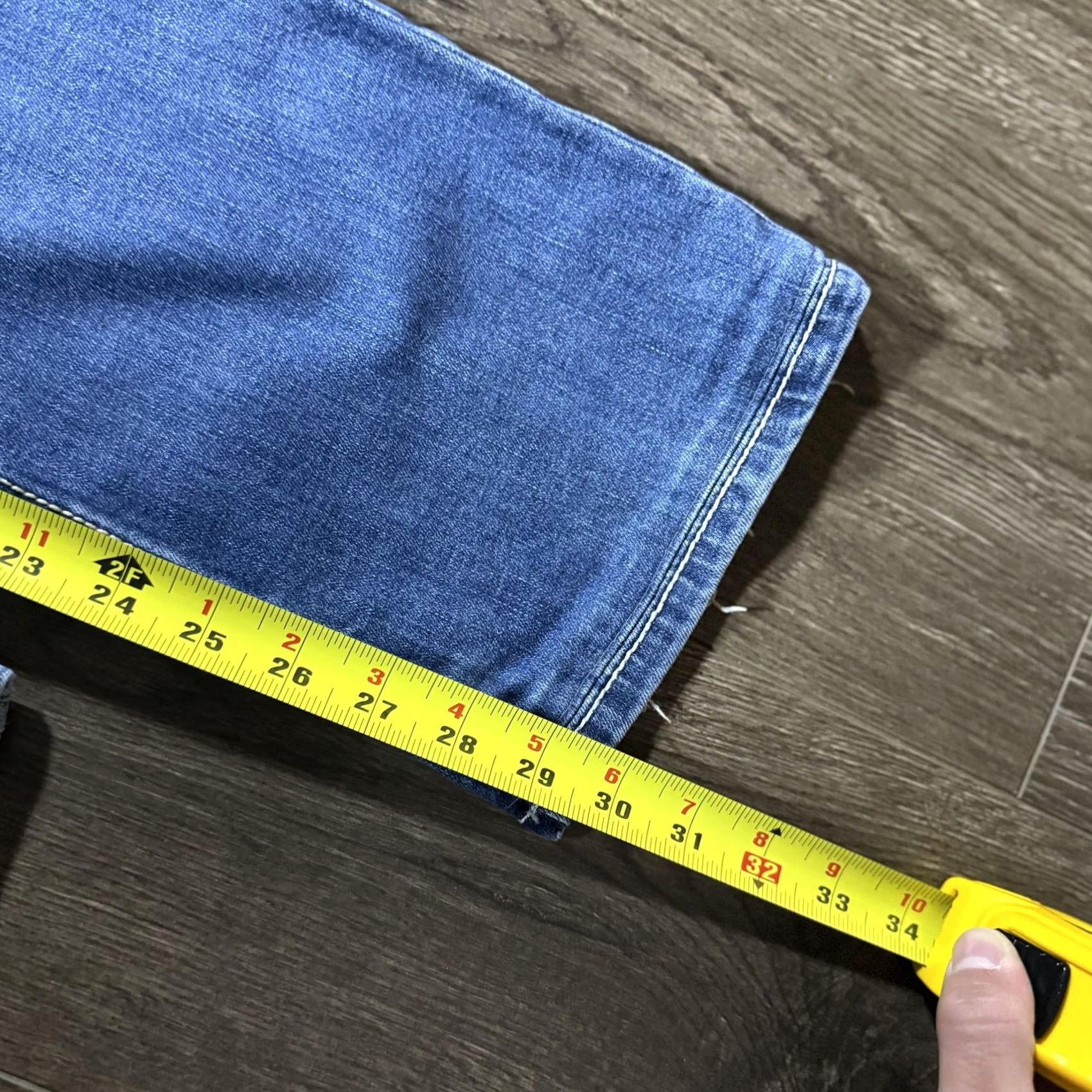 BKE BKE Culture Jeans Womens Bootcut 28R Low Rise Medium Wash Denim Slim Fit Distressed Pockets Embroidered Logo 5-Pocket Inseam 32in Vintage No Size 28" / US 6 / IT 42 - 7 Thumbnail