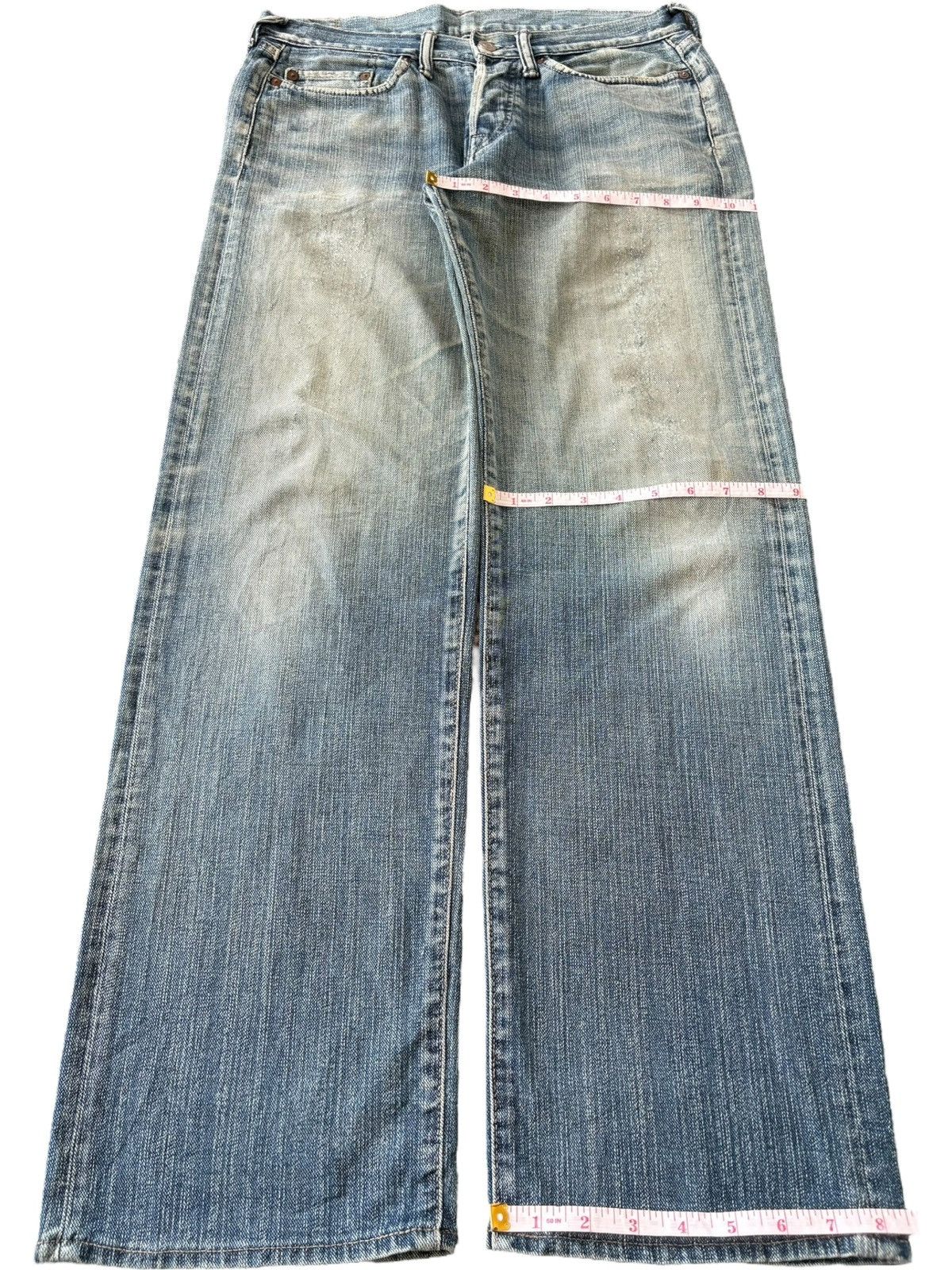 45rpm Vintage Japanese 45Rpm Mud Wash Loose Jeans Size US 31 - 13 Thumbnail