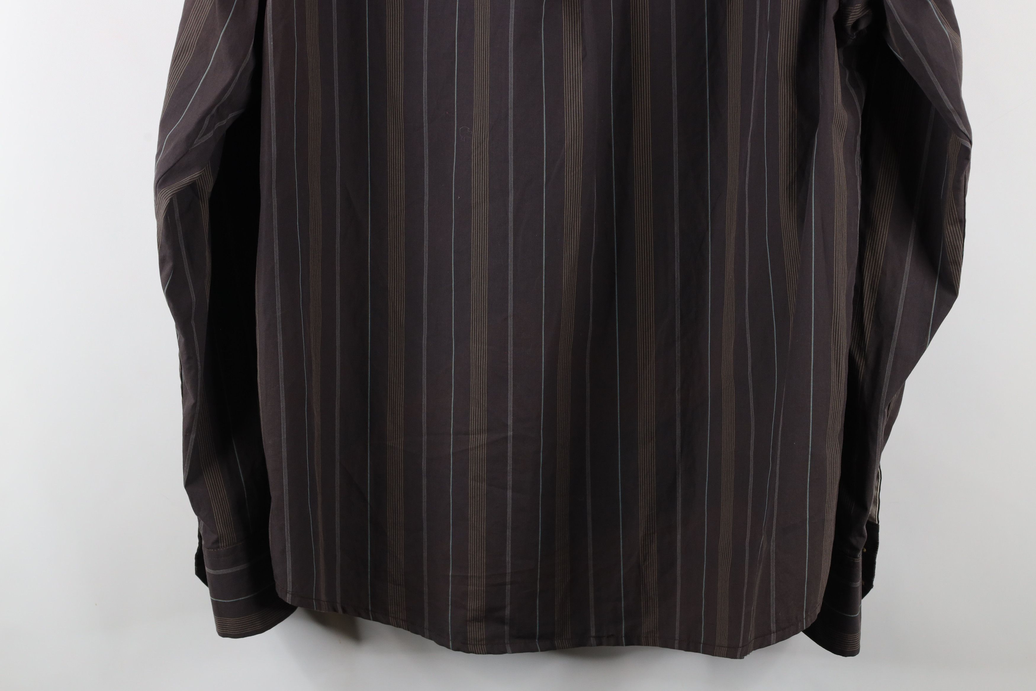 Merrell × Vintage New Merrell Power Pin Striped Collared Button Shirt Brown Size US L / EU 52-54 / 3 - 16 Thumbnail
