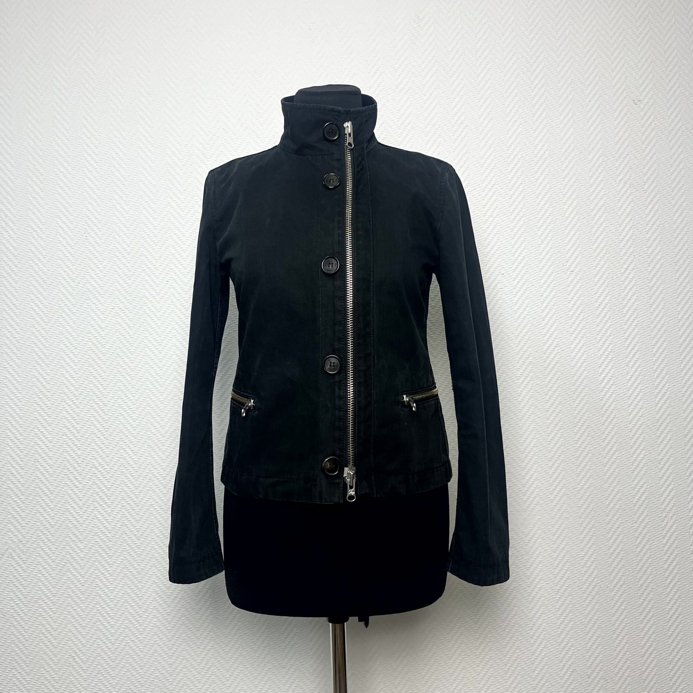 Fay Y2K Fay Womens Black Utility Zip Pocket Biker Jacket Size M Size M / US 6-8 / IT 42-44 - 16 Thumbnail