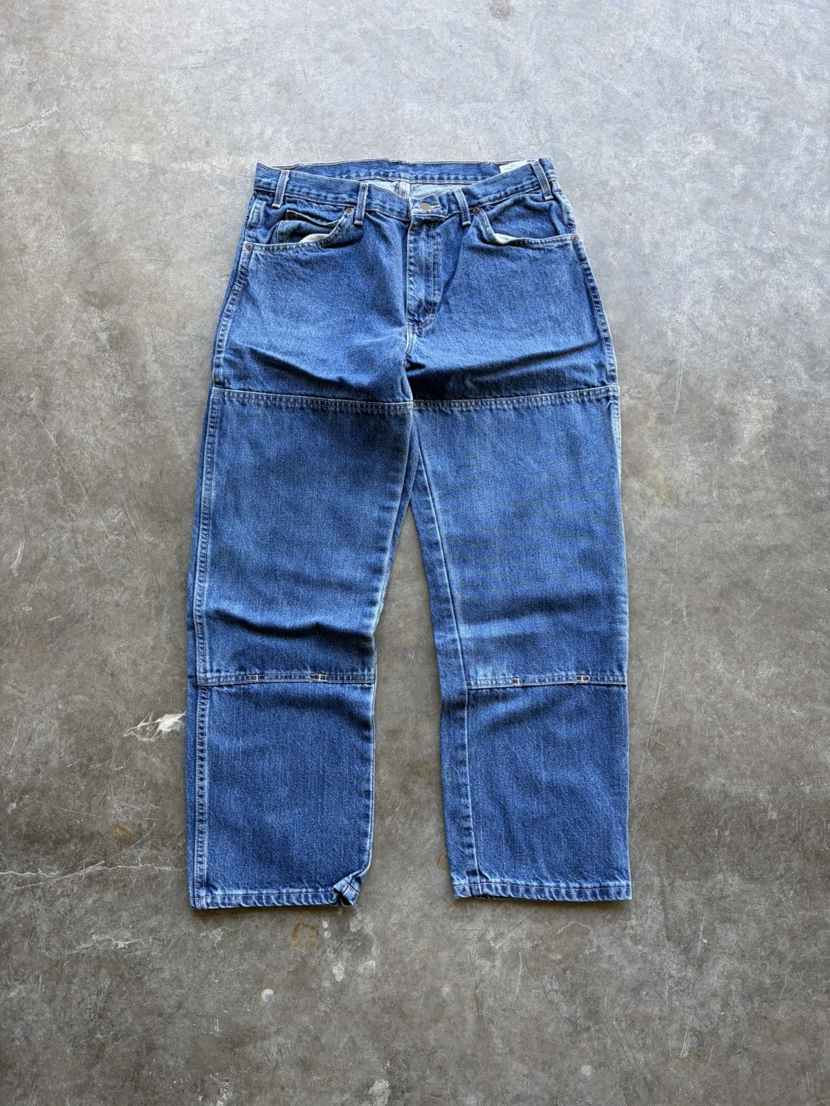 Dickies Dickies Double Knee Vintage Baggy Workwear Denim 1990s Size US 34 / EU 50 - 1 Thumbnail